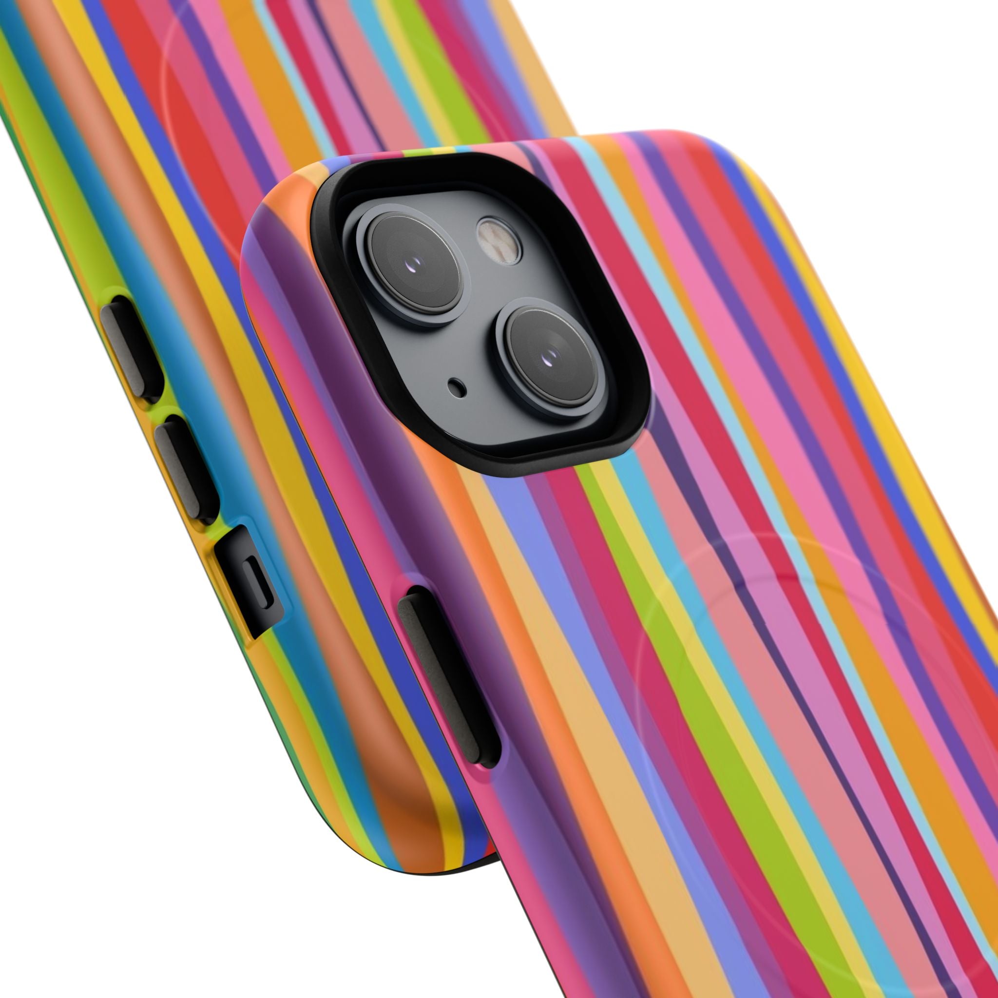 Colorful Stripes Tough Magnetic Case Protective Phone Case with Custom Stripe Design
