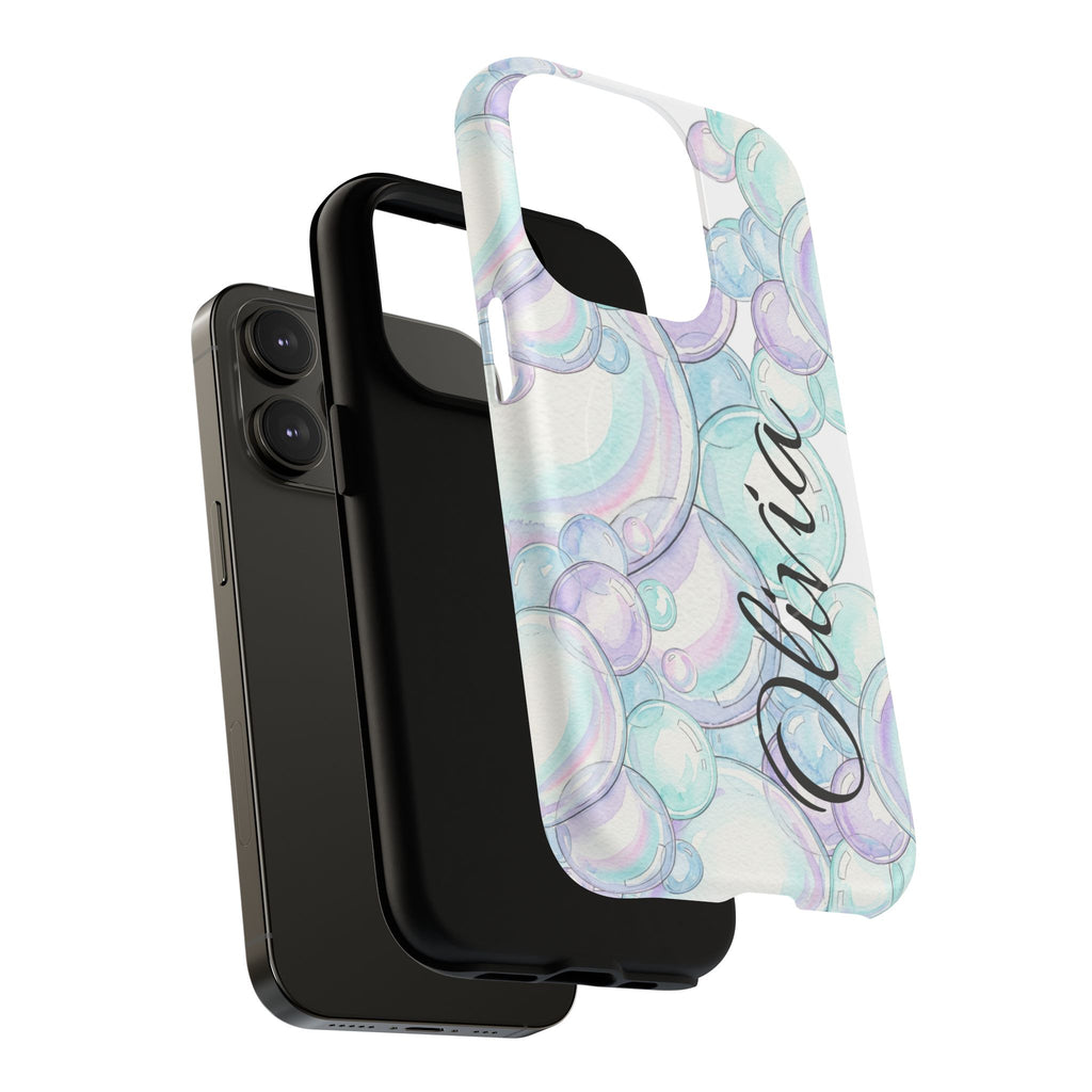 Watercolor Bubbles Magnetic Phone Case - Personalizable