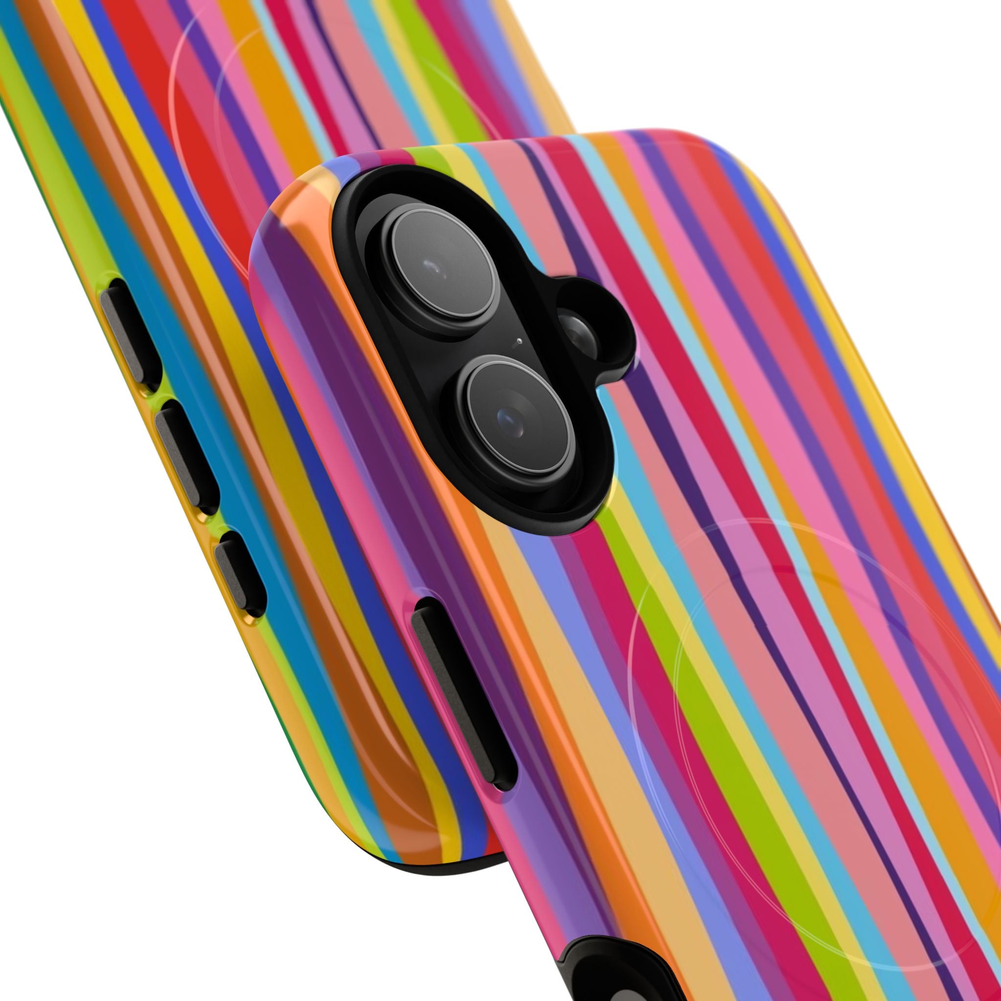 Colorful Stripes Tough Magnetic Case Protective Phone Case with Custom Stripe Design