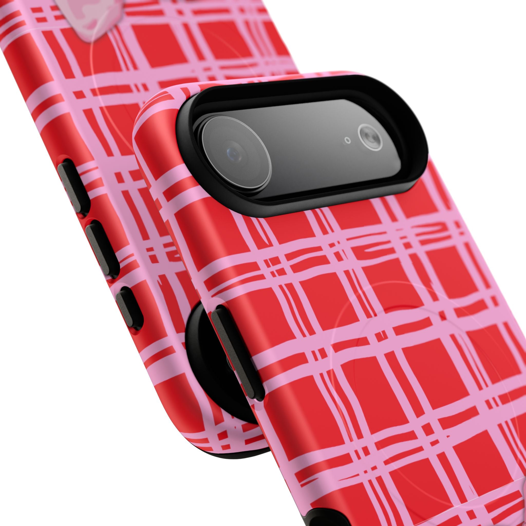 Pink Bow Red & Pink Pattern Tough Magnetic Case