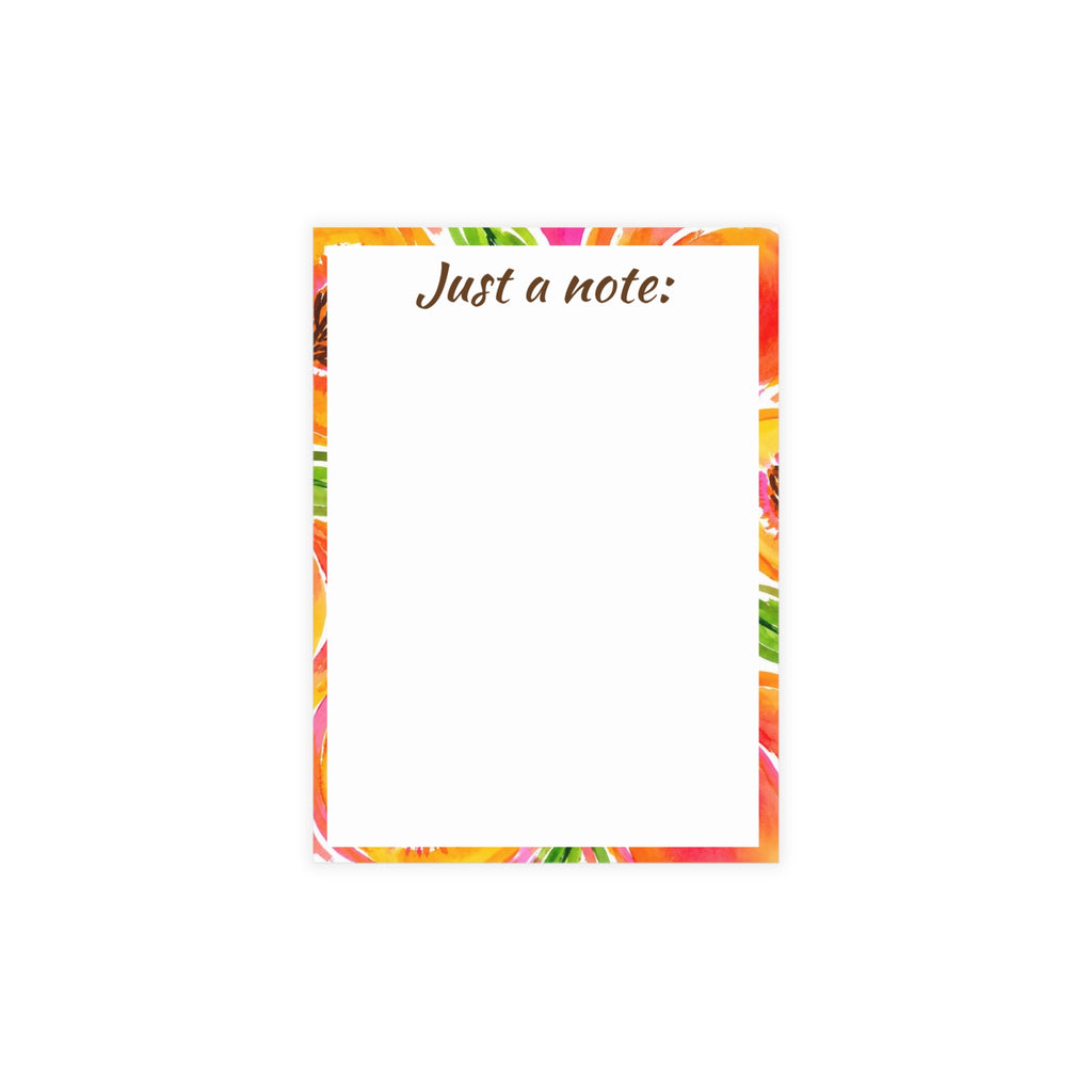 Peach Floral | Just a Note | Postcard Bundle with Envelopes