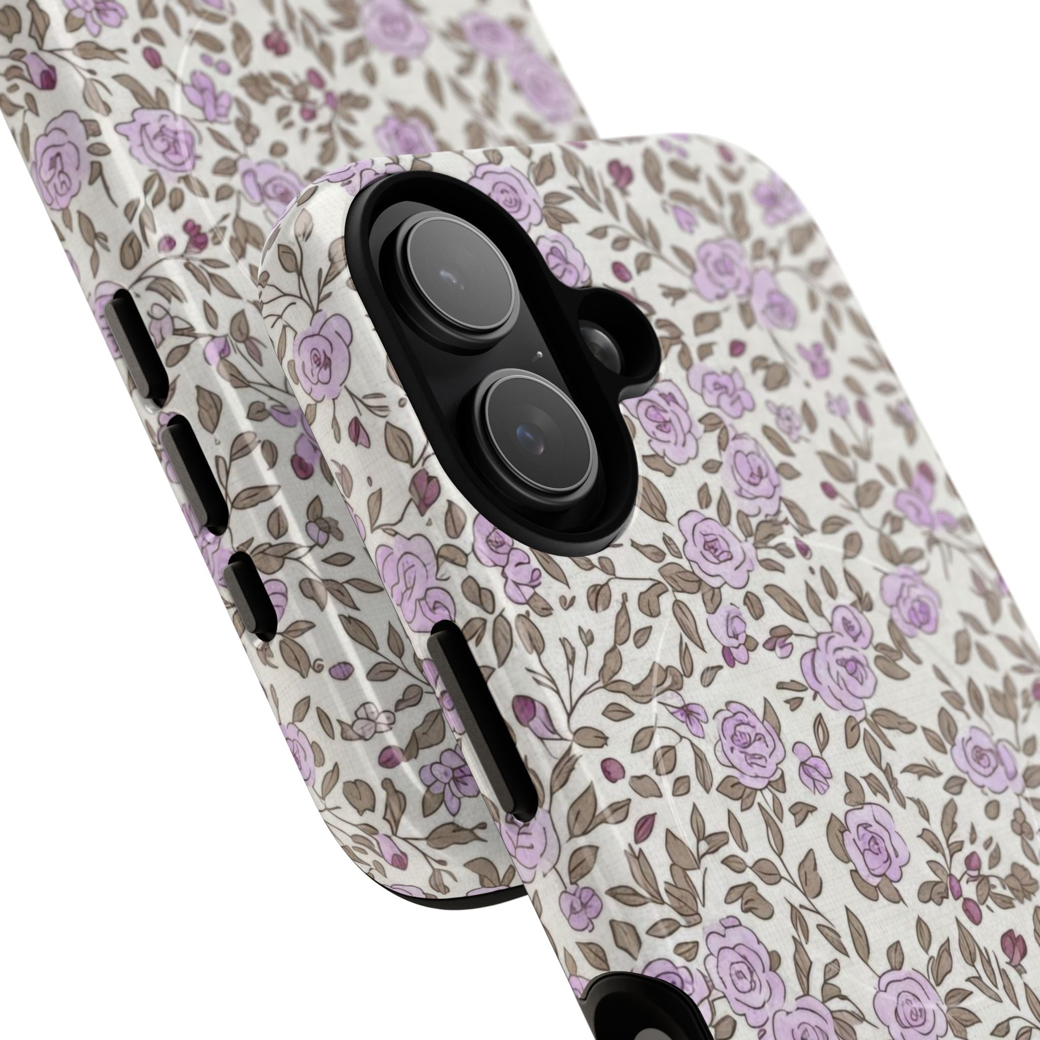 Personalized Lavender Floral iPhone Case — Tough Magnetic Protective Case