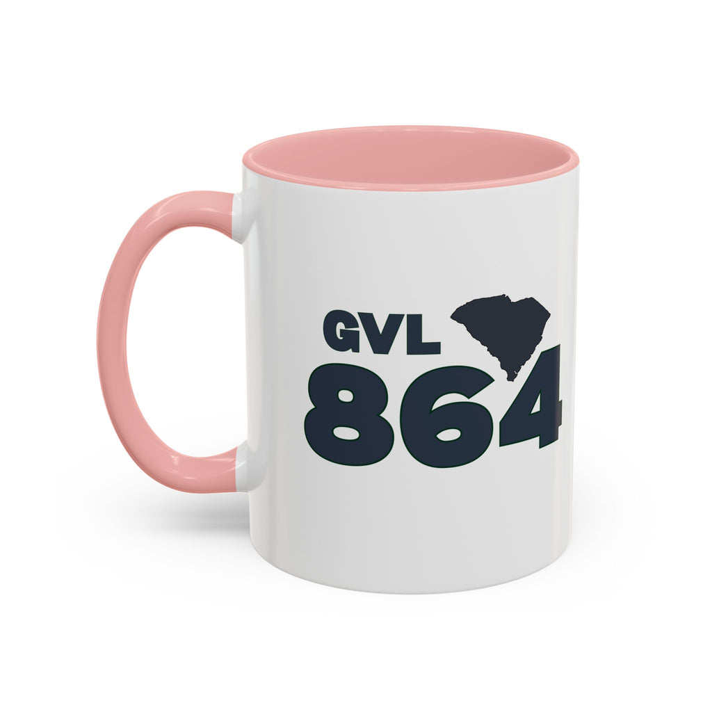 Greenville SC Accent Coffee Mug  GVL 864 Greenville South Carolina 11 and 15oz