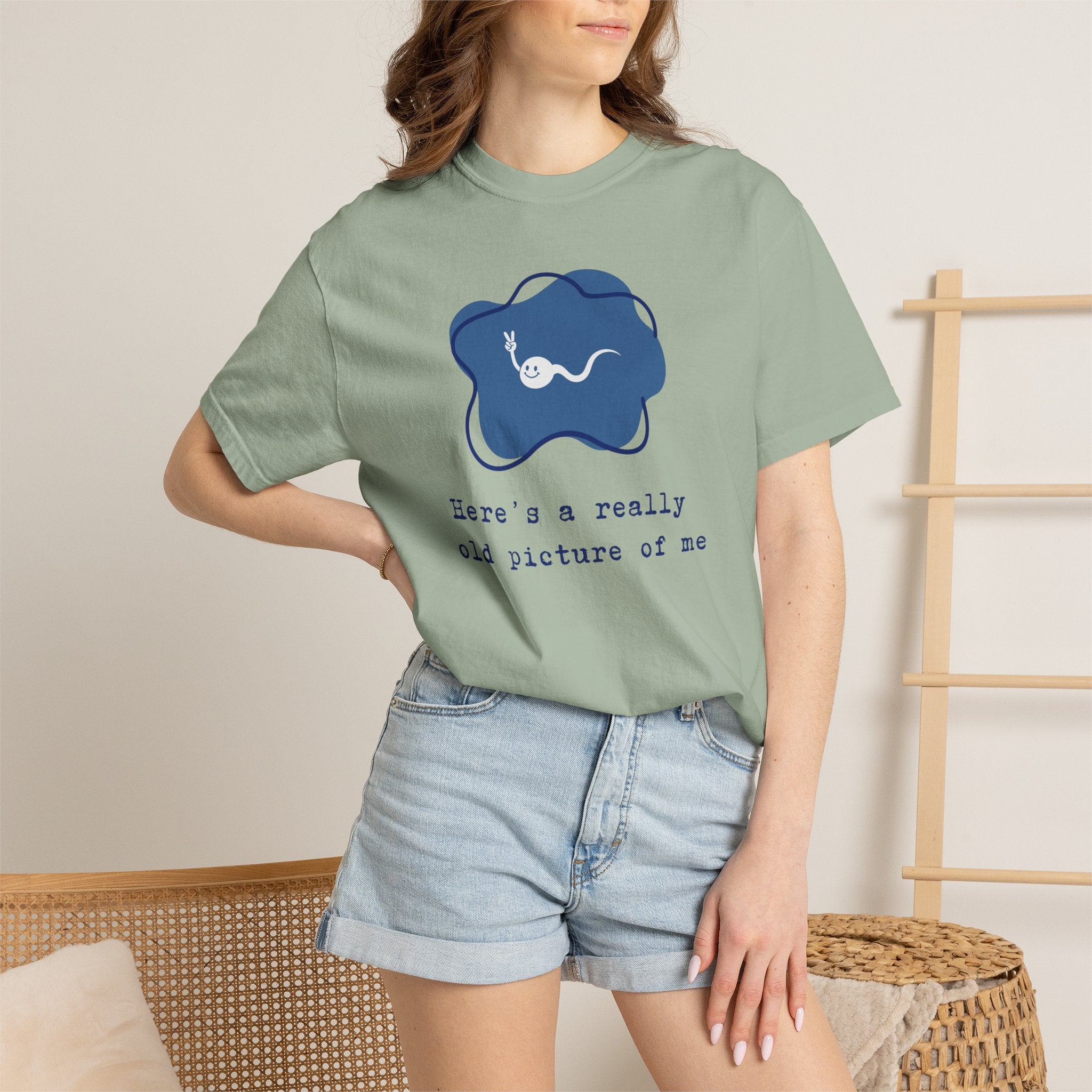 A really old picture of me Tshirt Cute Sperm Cartoon Tee