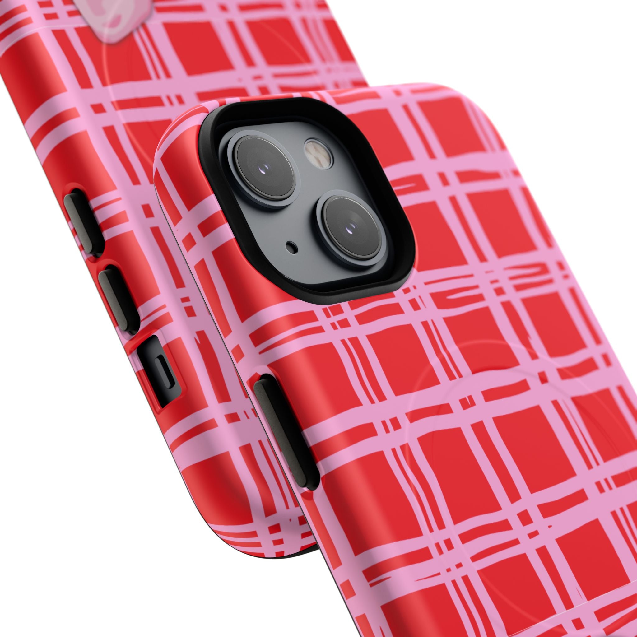 Pink Bow Red & Pink Pattern Tough Magnetic Case