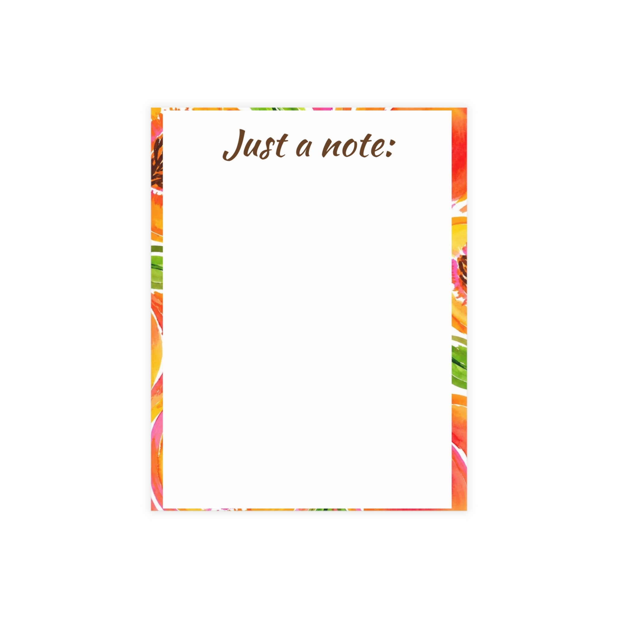 Peach Floral | Just a Note | Postcard Bundle with Envelopes