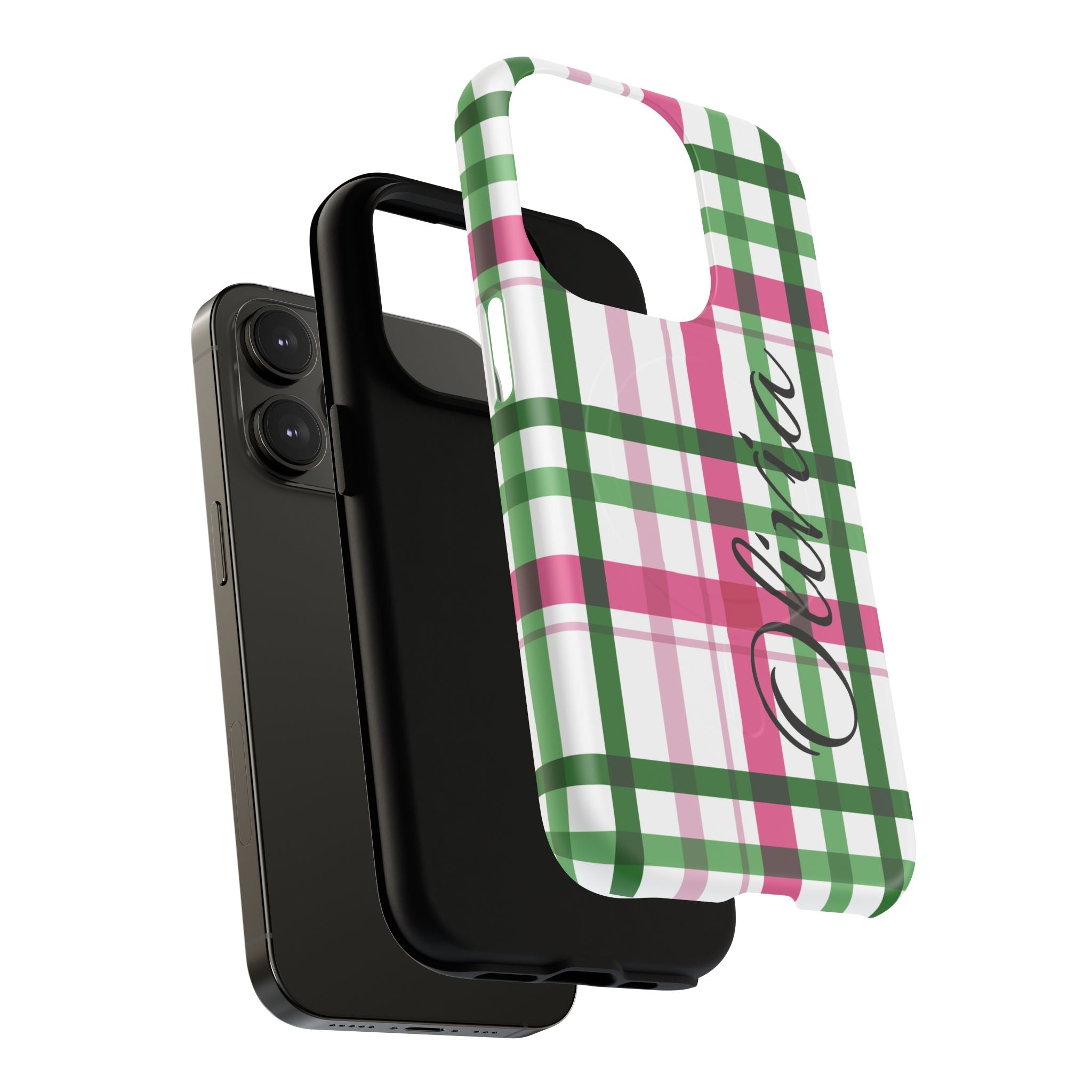 Pink & Green Pattern Magnetic Phone Case — Tough Protective Case