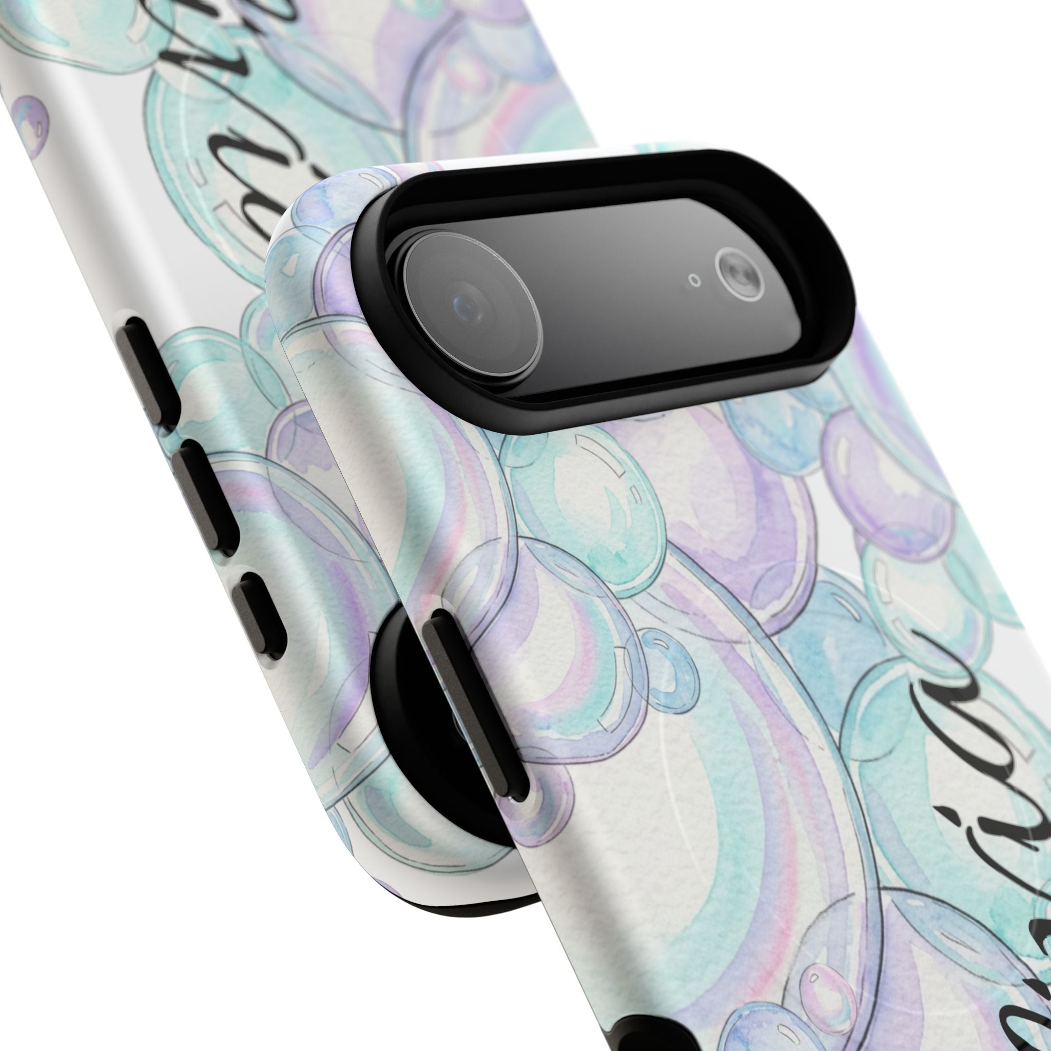 Watercolor Bubbles Magnetic Phone Case - Personalizable