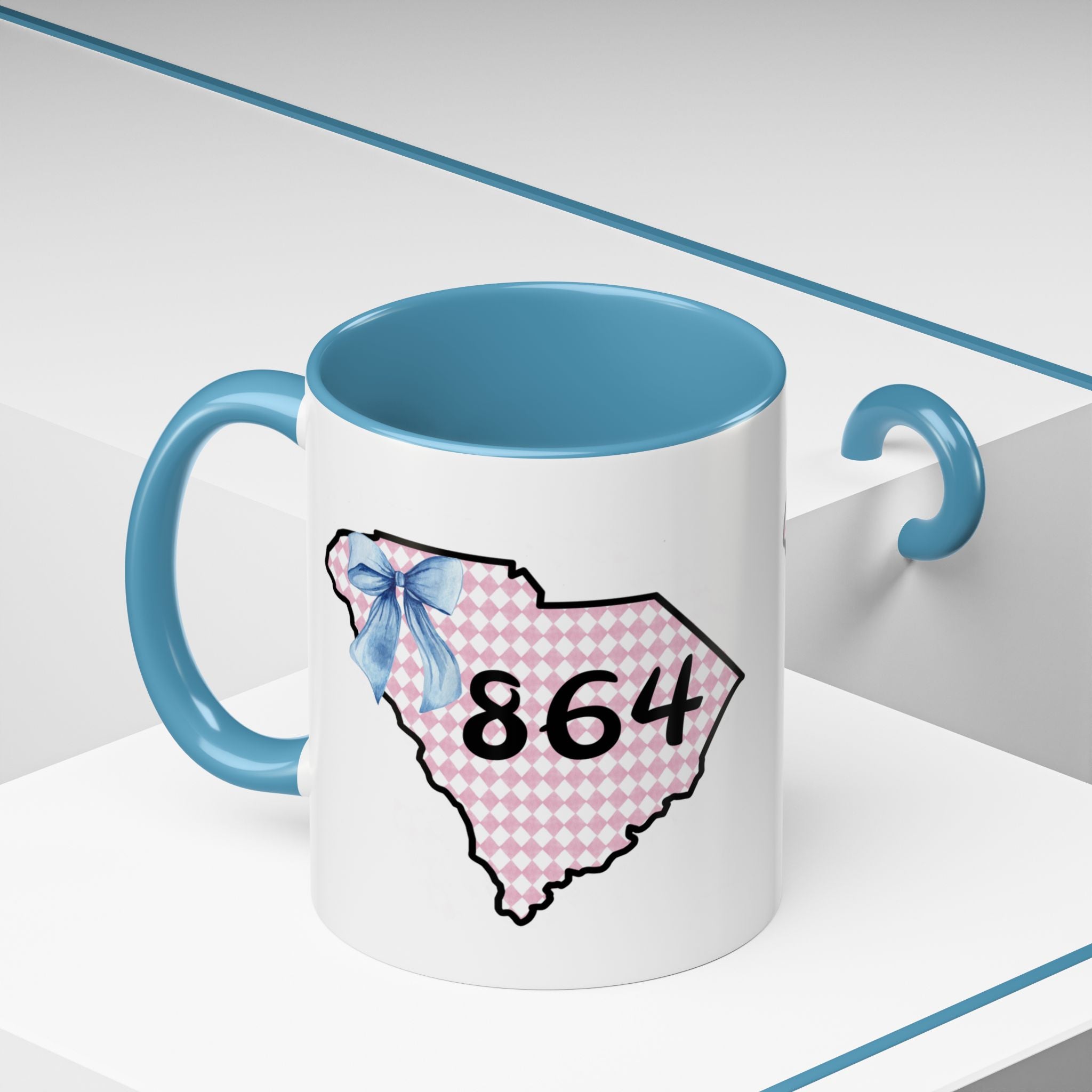 Gingham South Carolina 864 Greenville South Carolina Accent Coffee Mug 11oz 15oz