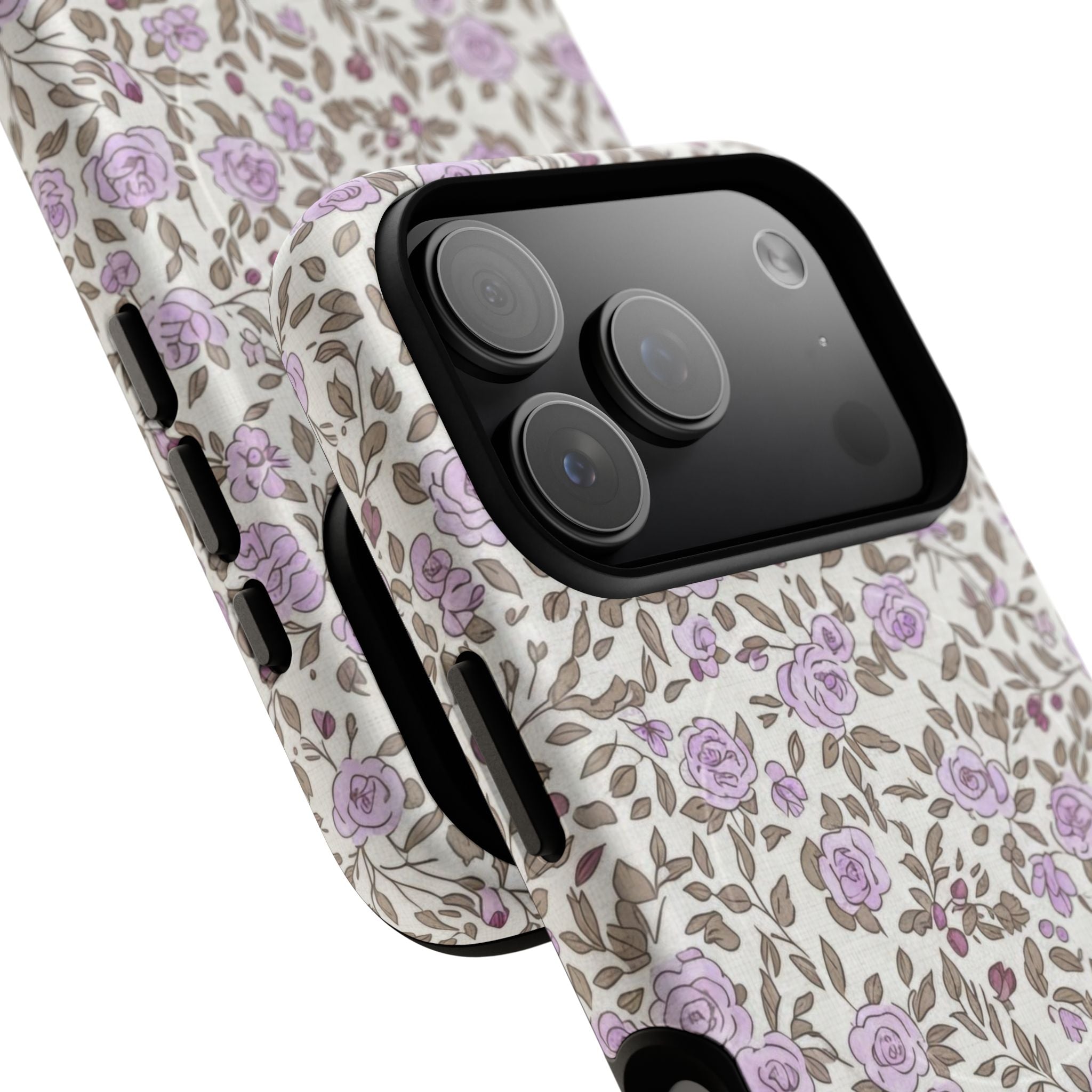 Personalized Lavender Floral Tough Magnetic Case