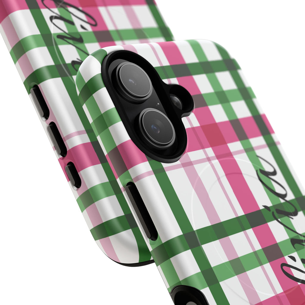 Pink & Green Pattern Magnetic Phone Case — Tough Protective Case