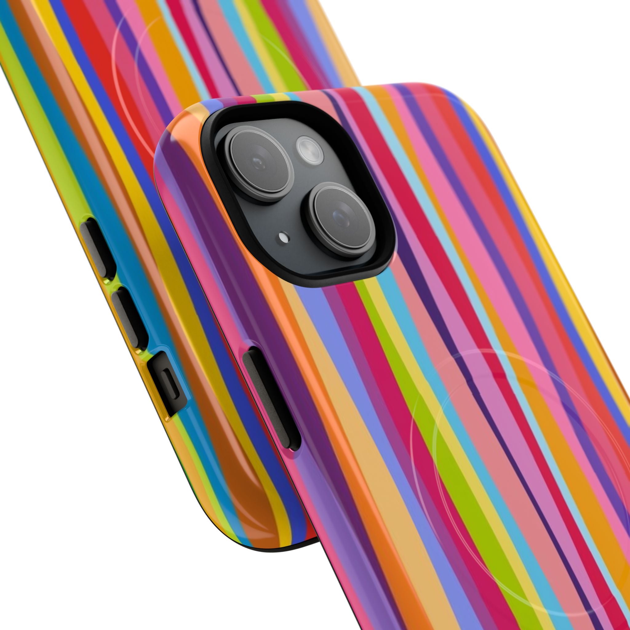Colorful Stripes Tough Magnetic Case Protective Phone Case with Custom Stripe Design