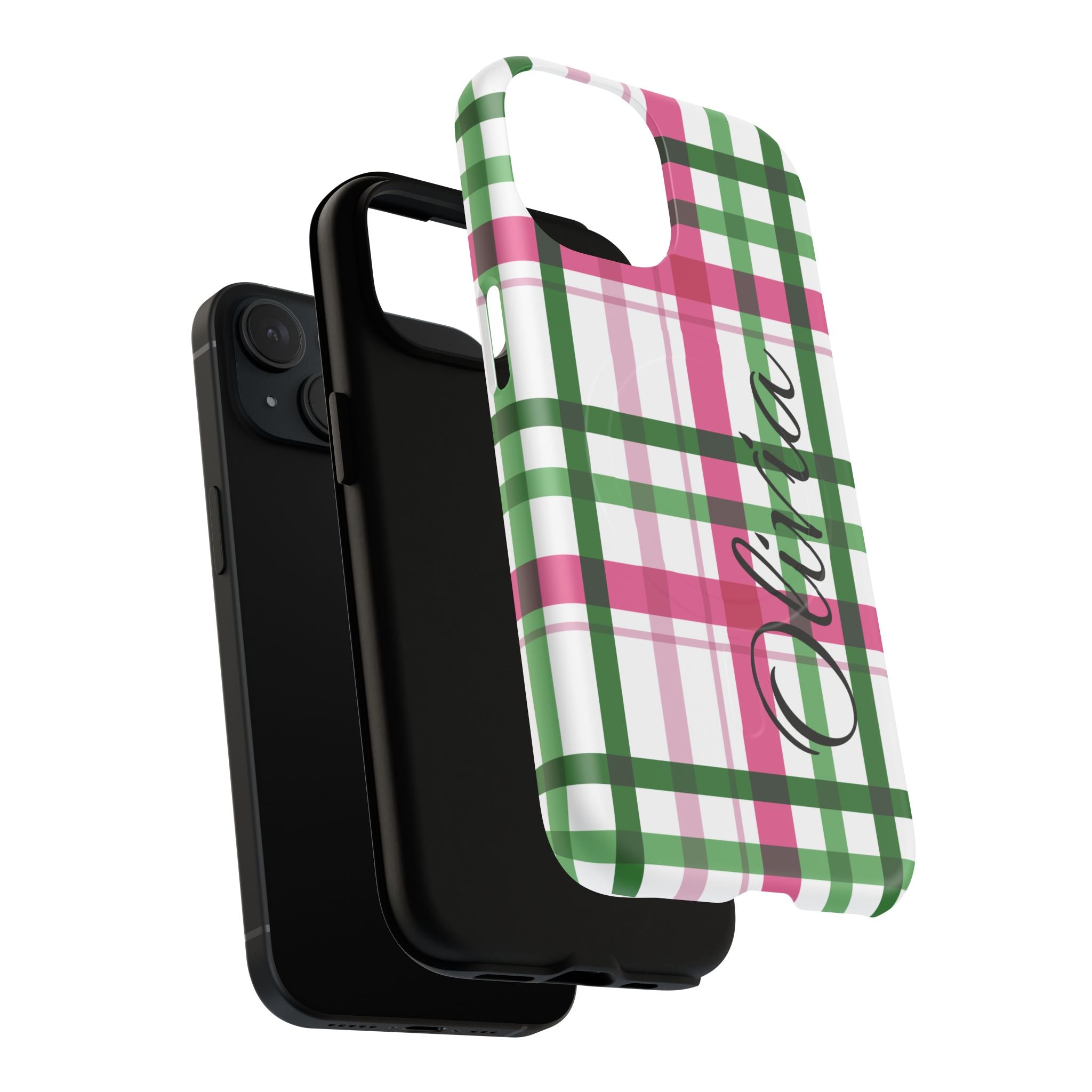 Pink & Green Pattern Magnetic Phone Case — Tough Protective Case