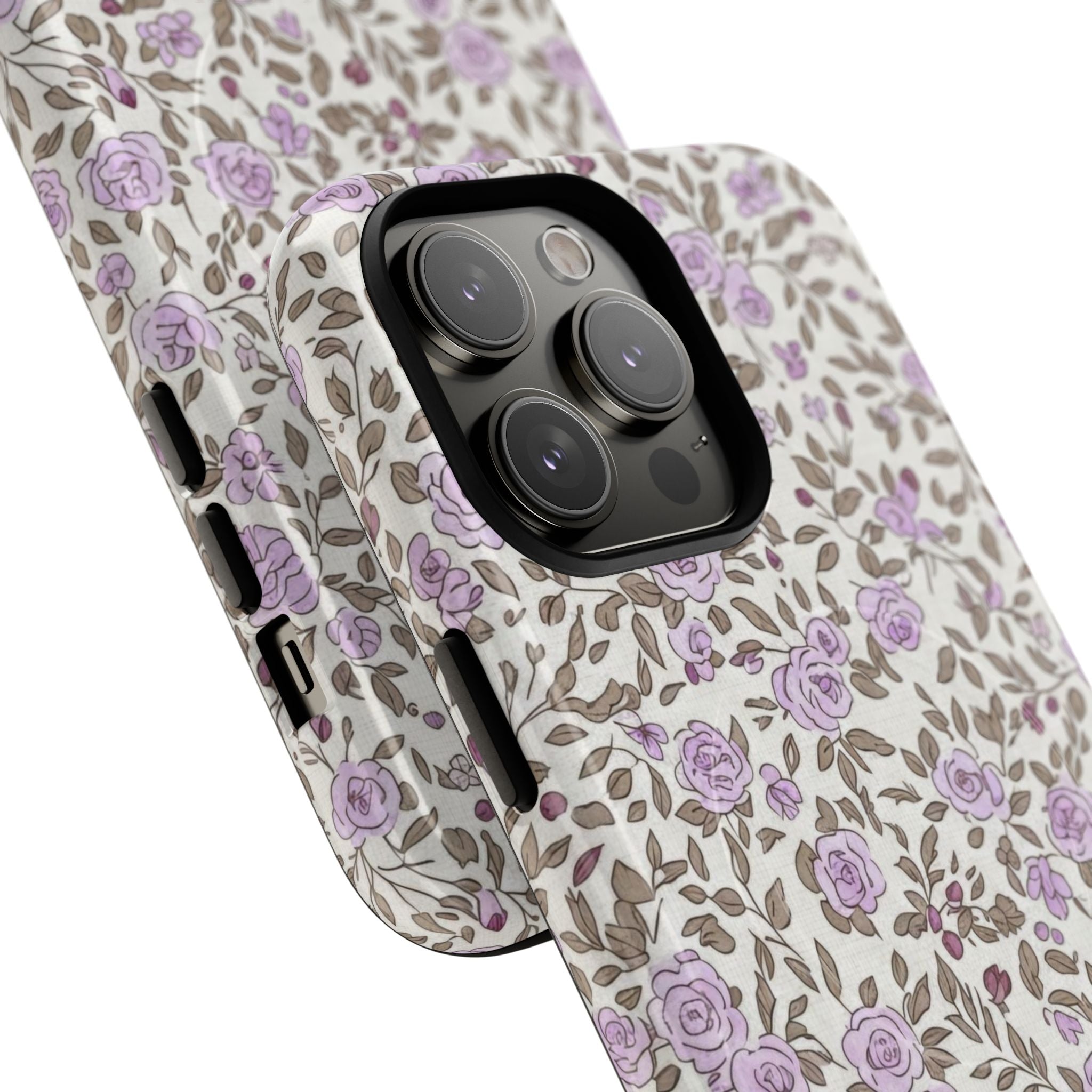 Personalized Lavender Floral Tough Magnetic Case