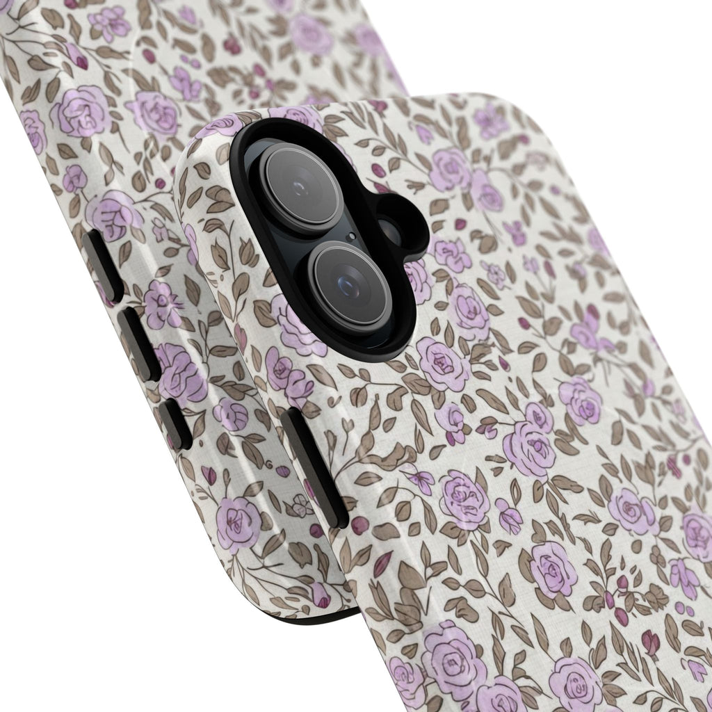 Personalized Lavender Floral Tough Magnetic Case