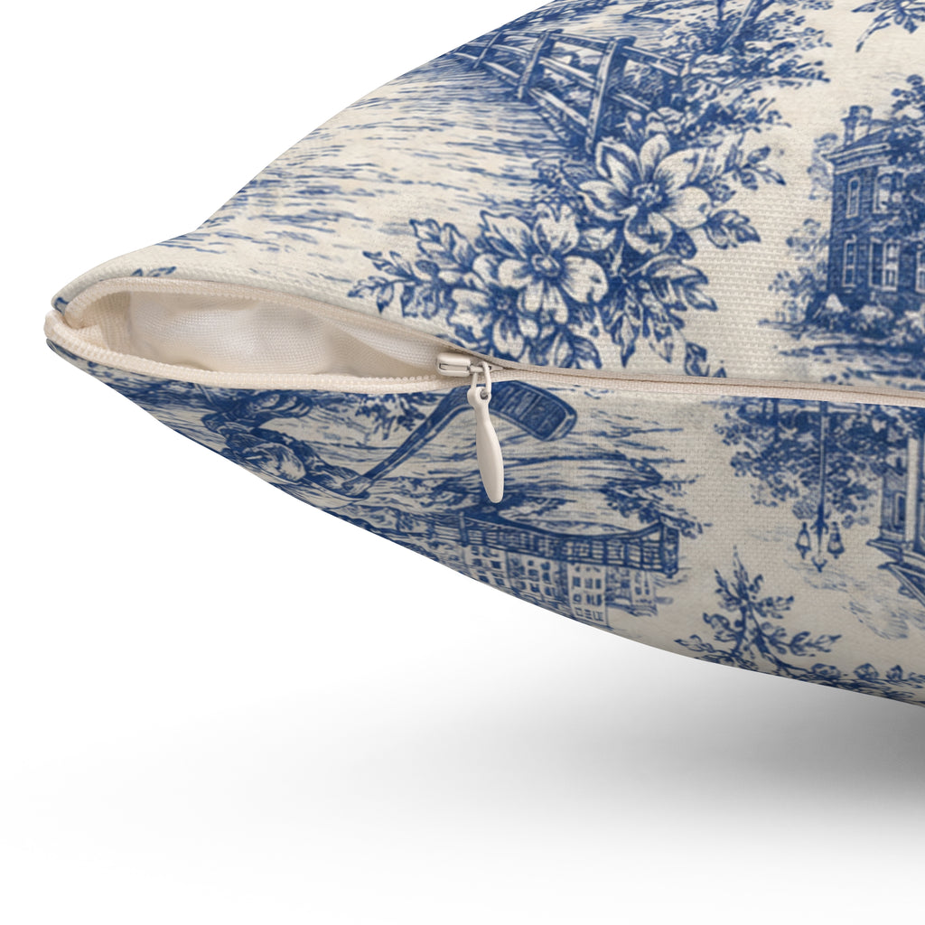 Greenville Toile Square Pillow  Classic Toile Pattern Decorative Pillow