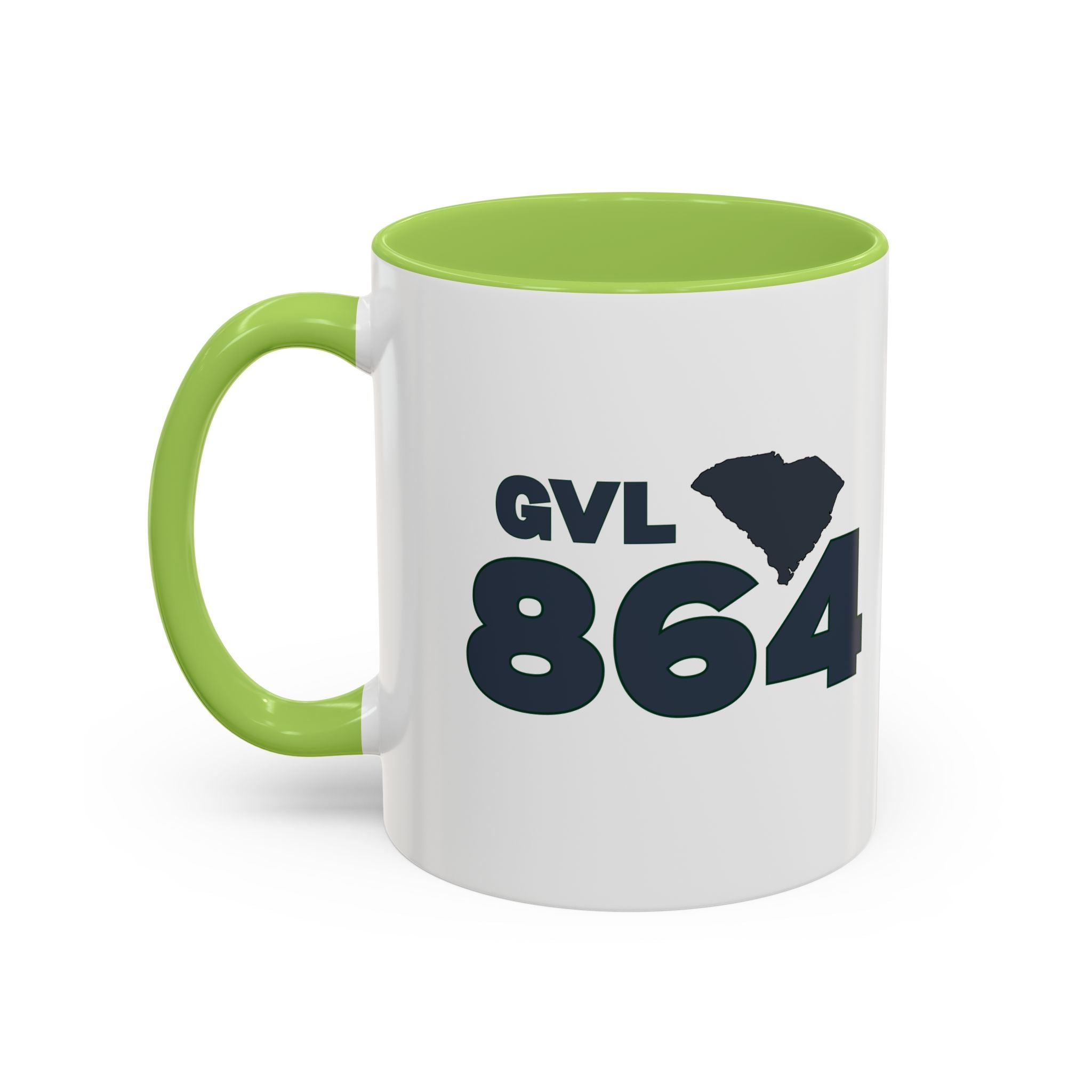 Greenville SC Accent Coffee Mug  GVL 864 Greenville South Carolina 11 and 15oz