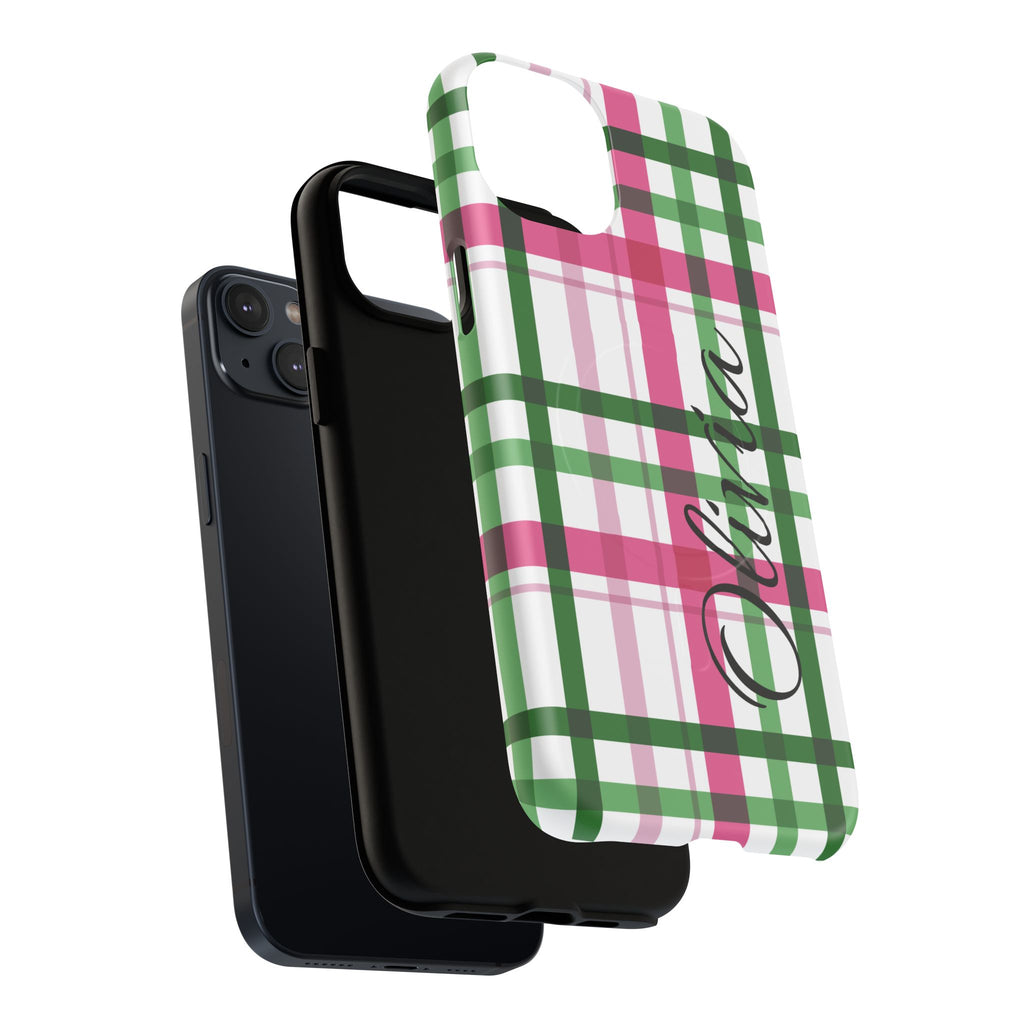Pink & Green Pattern Magnetic Phone Case — Tough Protective Case