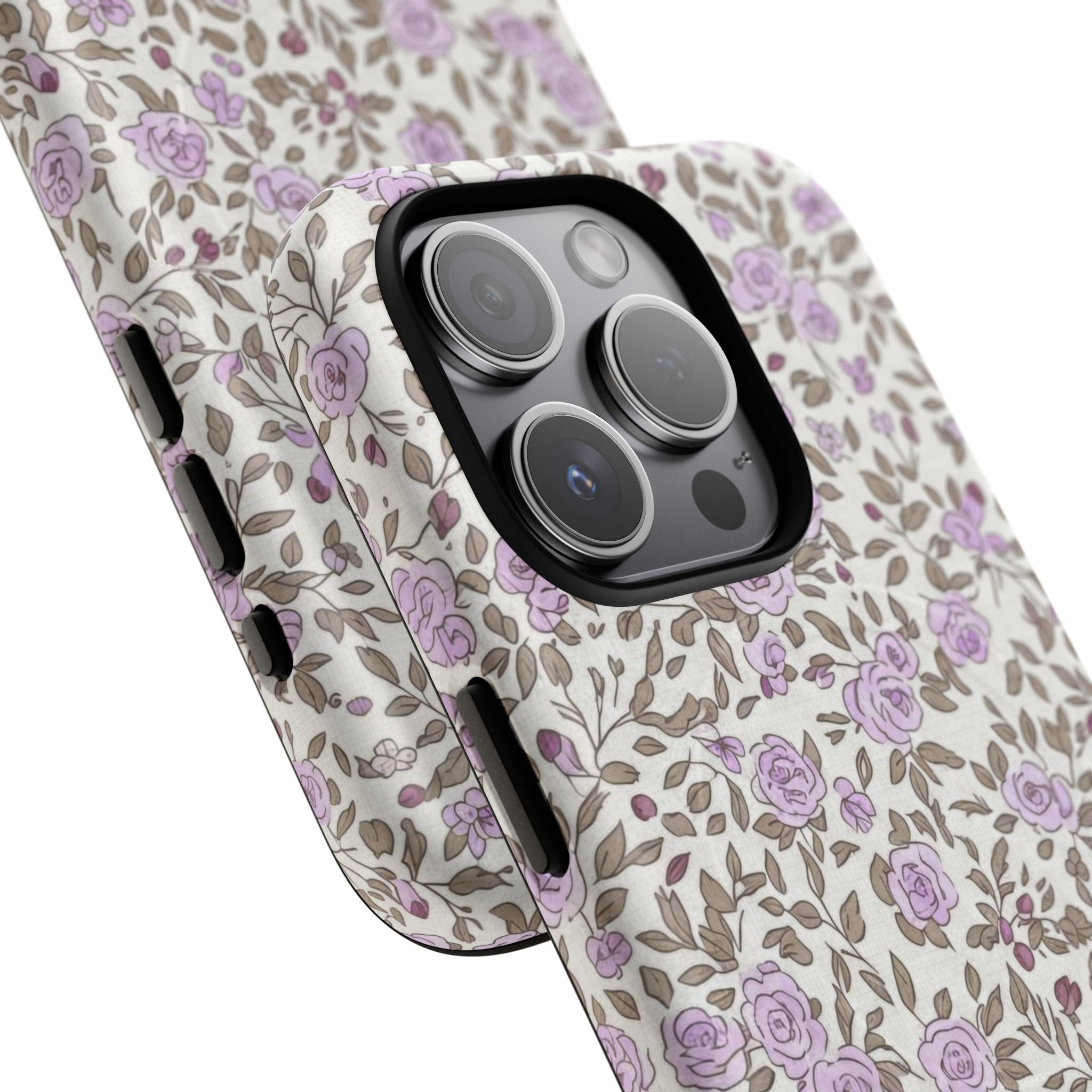 Personalized Lavender Floral iPhone Case — Tough Magnetic Protective Case