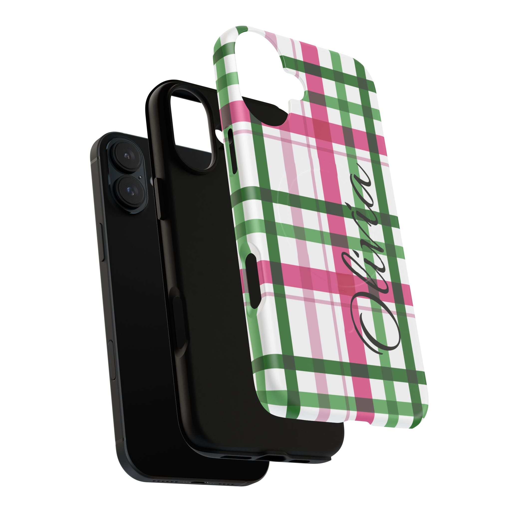 Pink & Green Pattern Magnetic Phone Case — Tough Protective Case