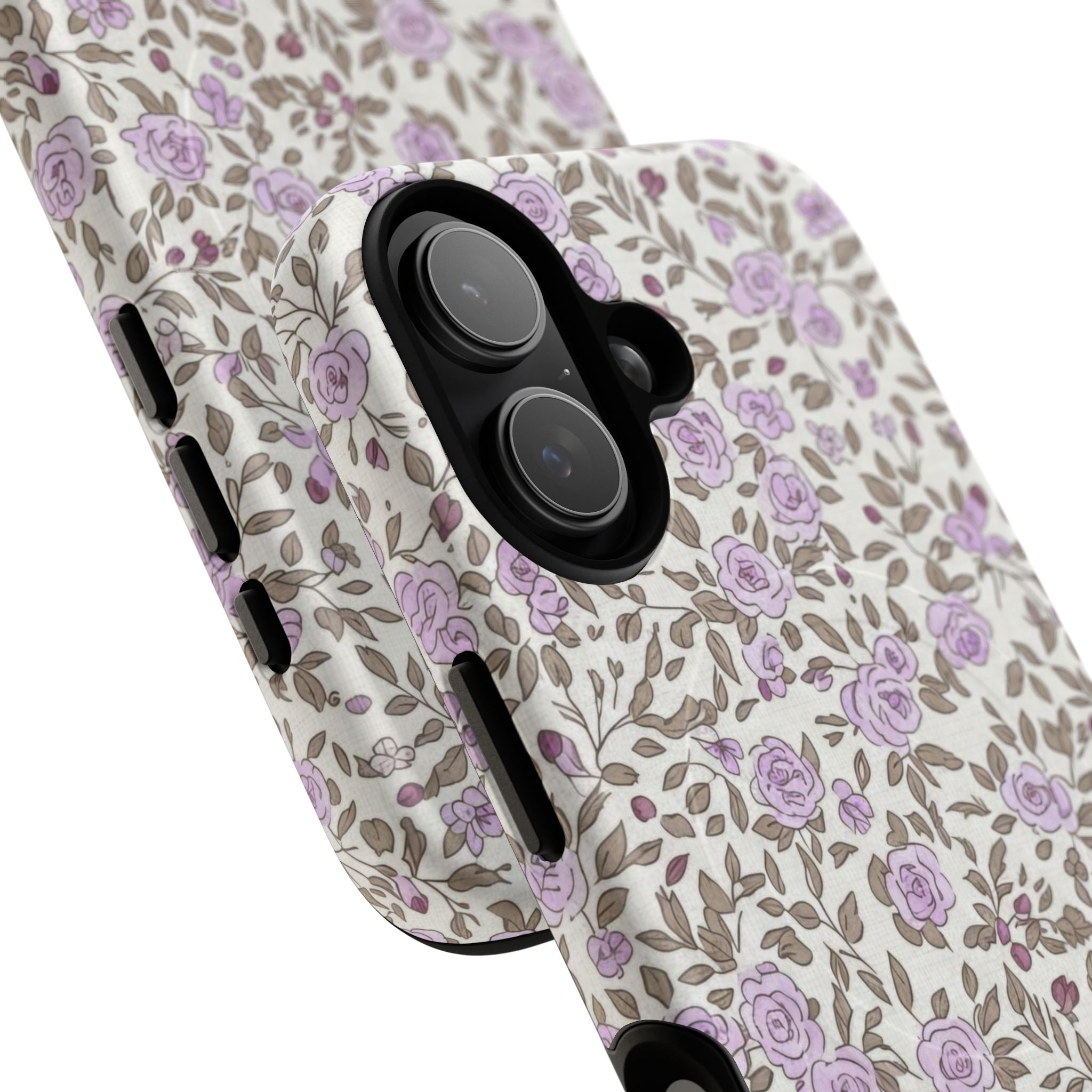Personalized Lavender Floral iPhone Case — Tough Magnetic Protective Case