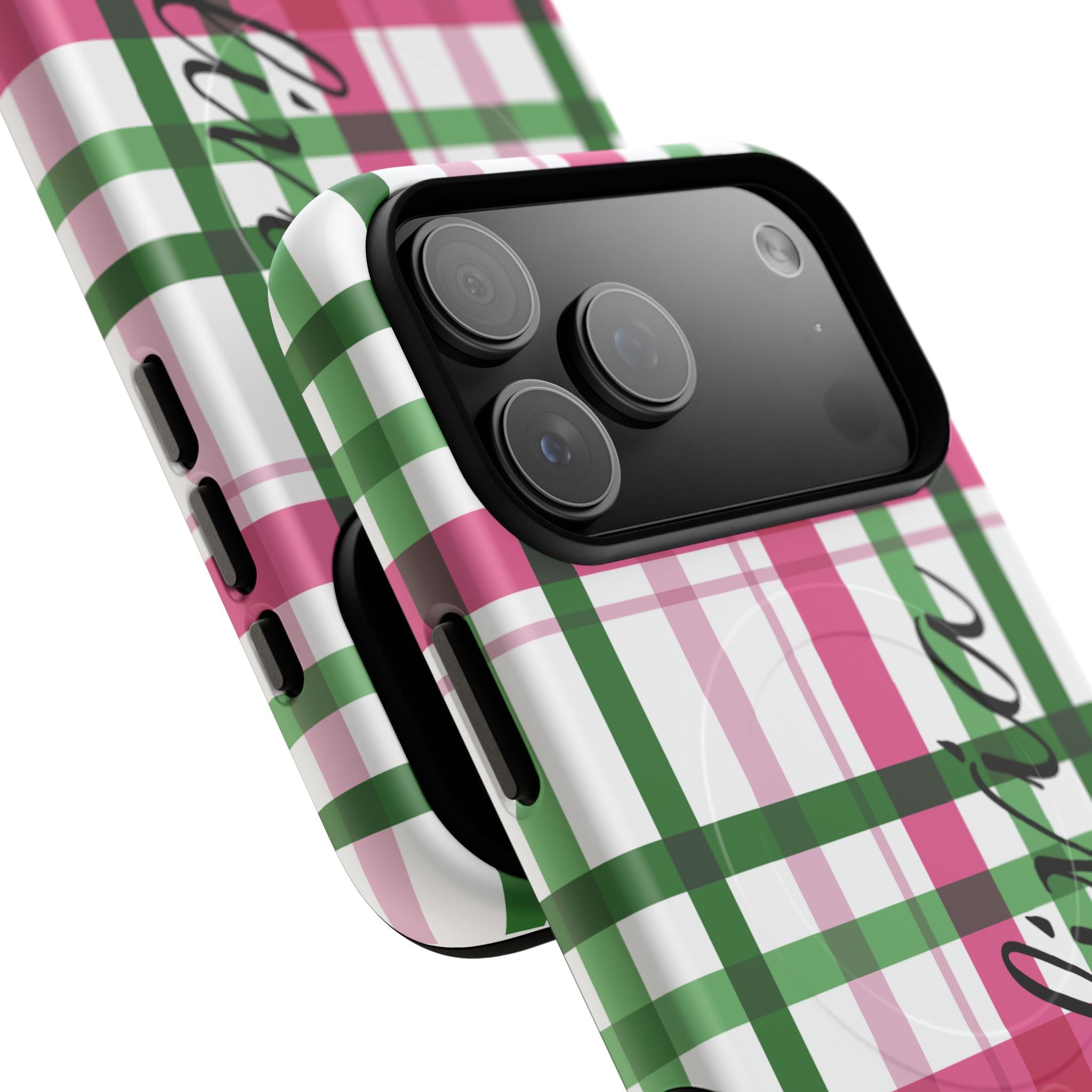 Pink & Green Pattern Magnetic Phone Case — Tough Protective Case