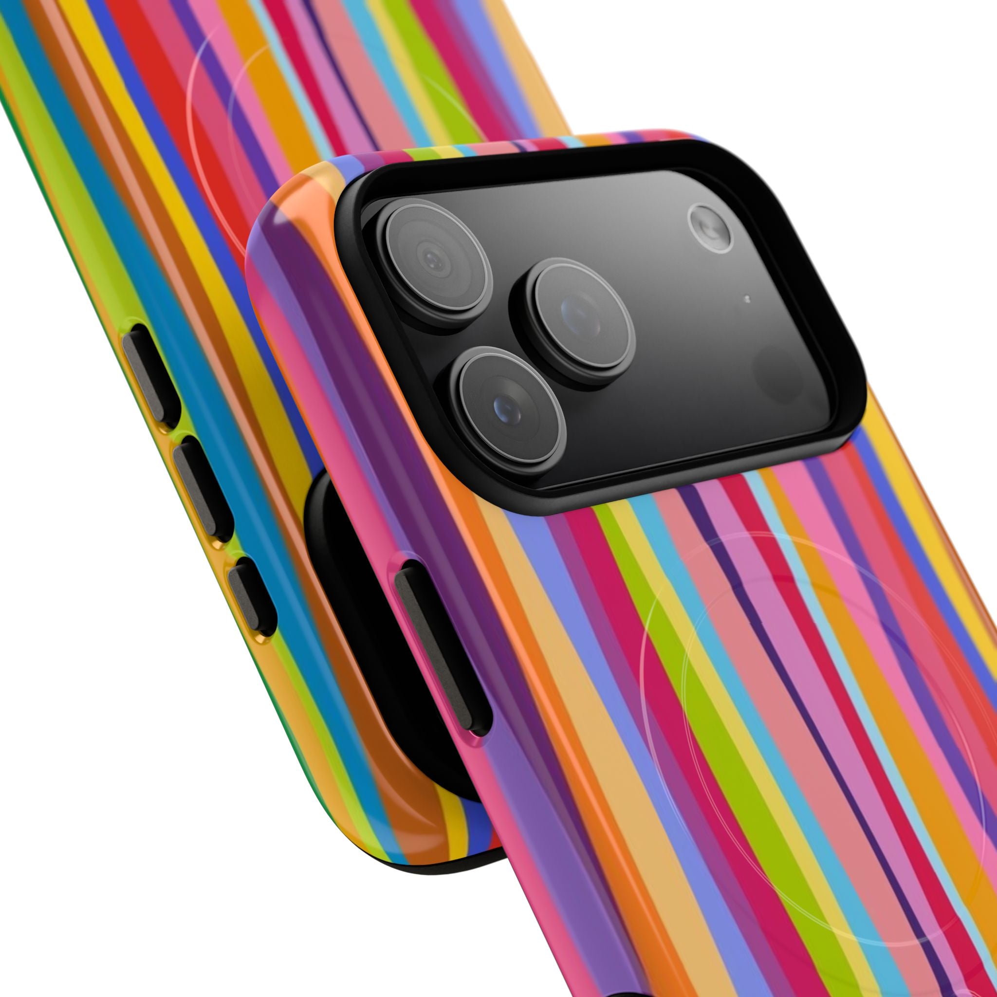 Colorful Stripes Tough Magnetic Case Protective Phone Case with Custom Stripe Design