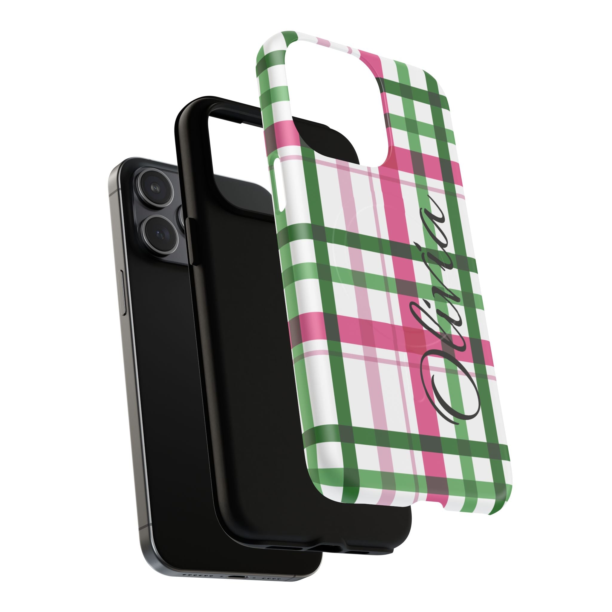 Pink & Green Pattern Magnetic Phone Case — Tough Protective Case