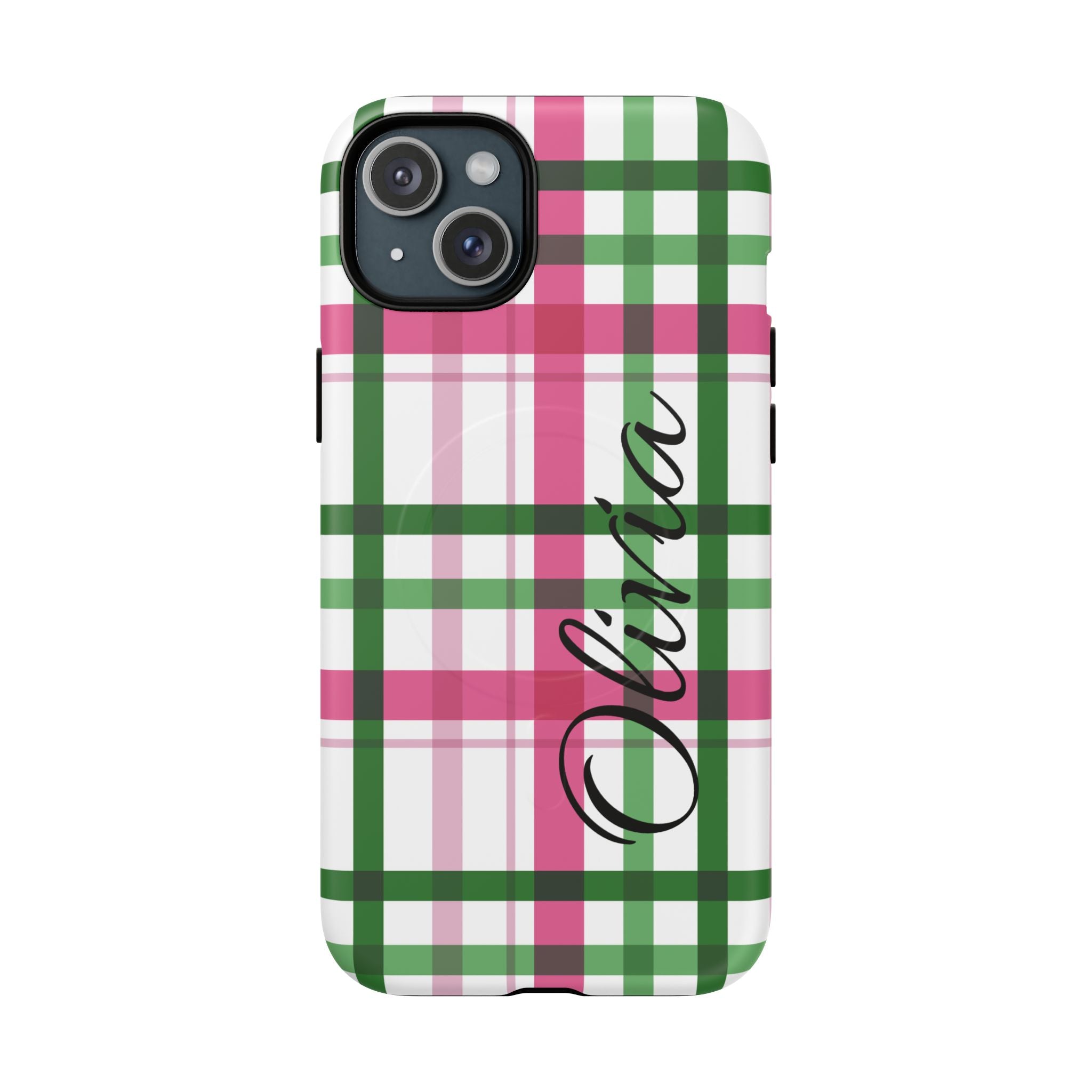 Pink & Green Pattern Magnetic Phone Case — Tough Protective Case