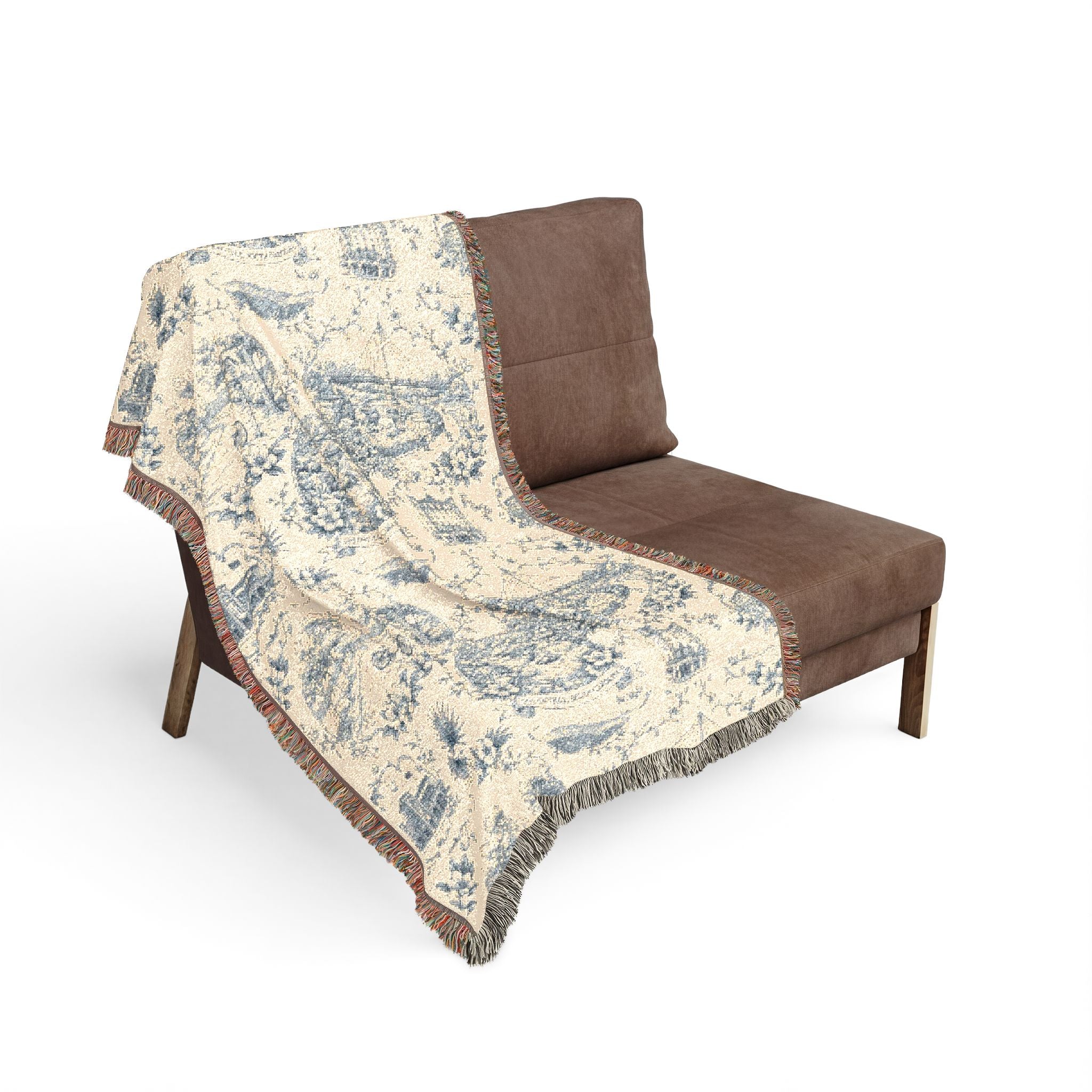 Greenville SC Toile Woven Blanket — Southern Town Scenic Throw
