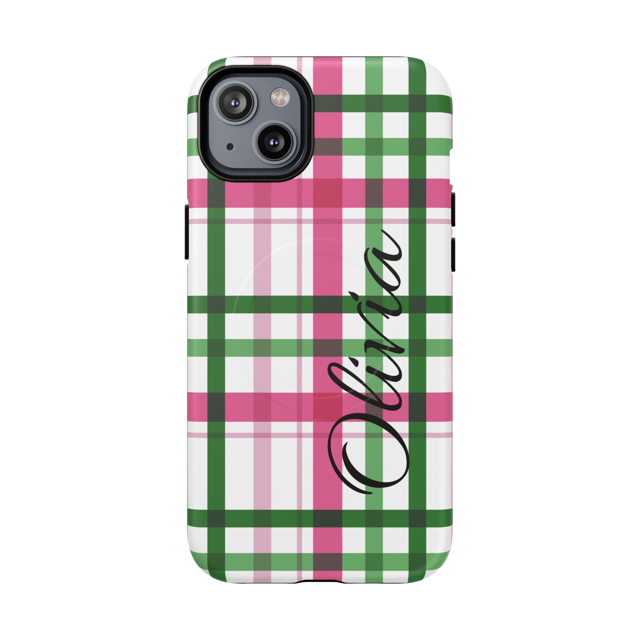 Pink & Green Pattern Magnetic Phone Case — Tough Protective Case