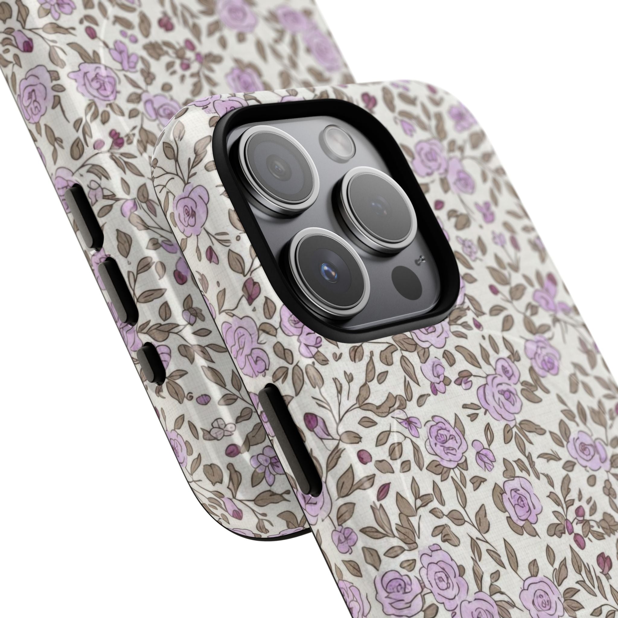 Personalized Lavender Floral iPhone Case — Tough Magnetic Protective Case