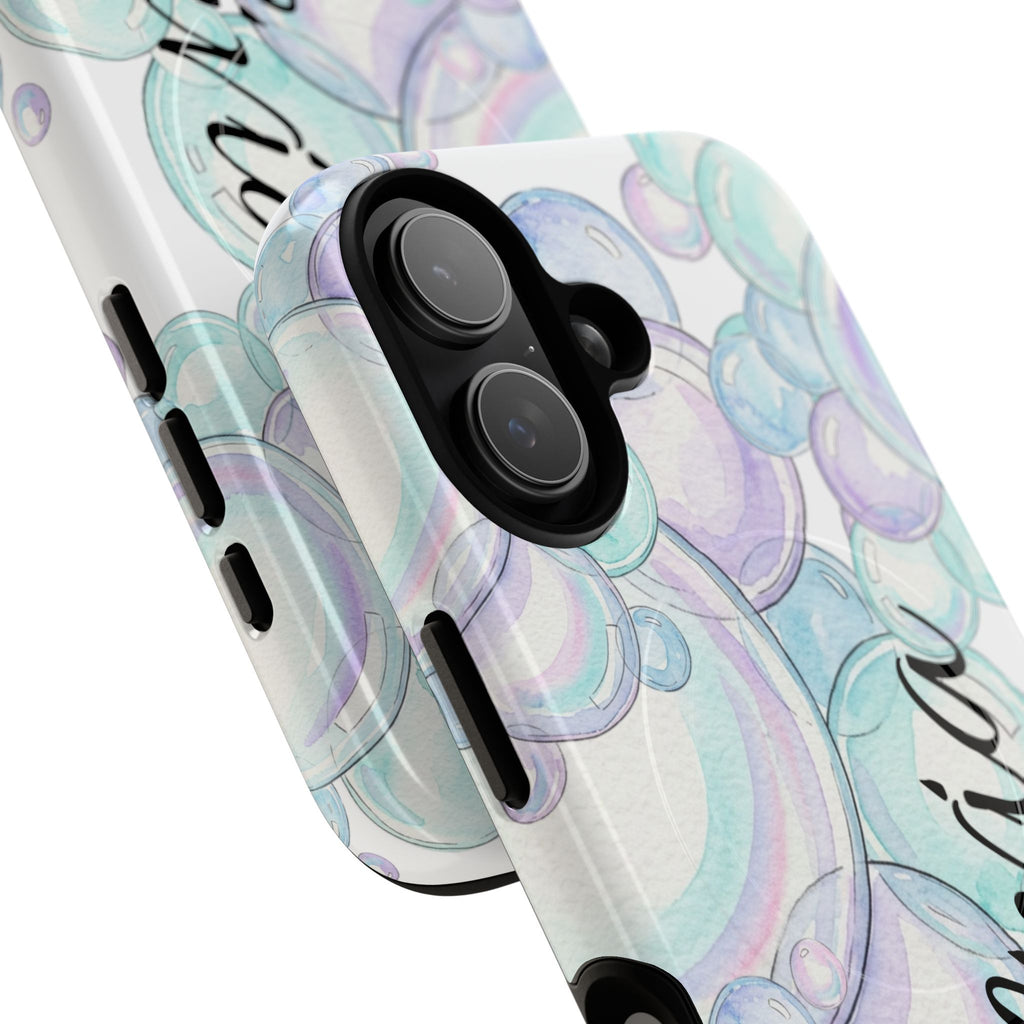 Watercolor Bubbles Magnetic Phone Case - Personalizable