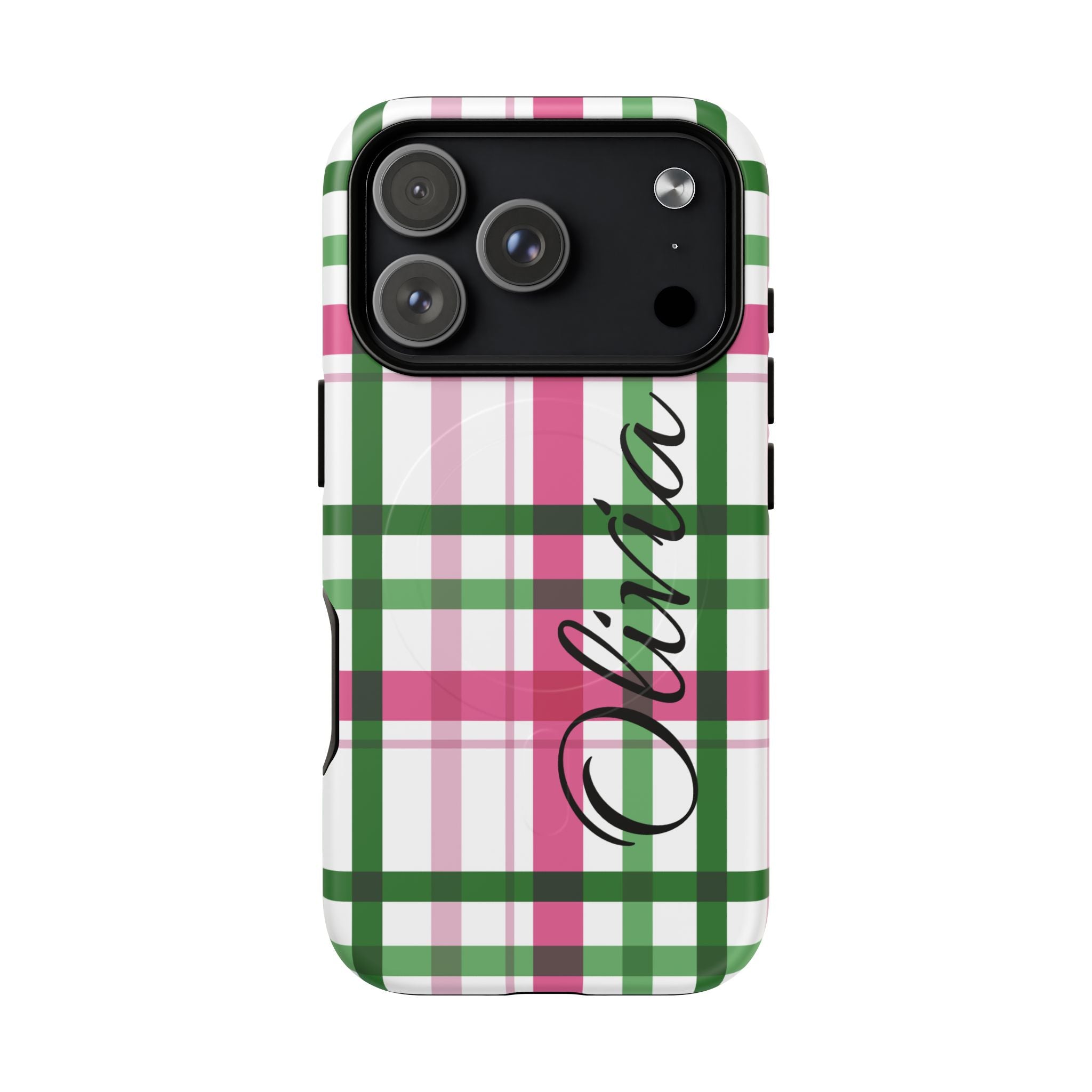 Pink & Green Pattern Magnetic Phone Case — Tough Protective Case