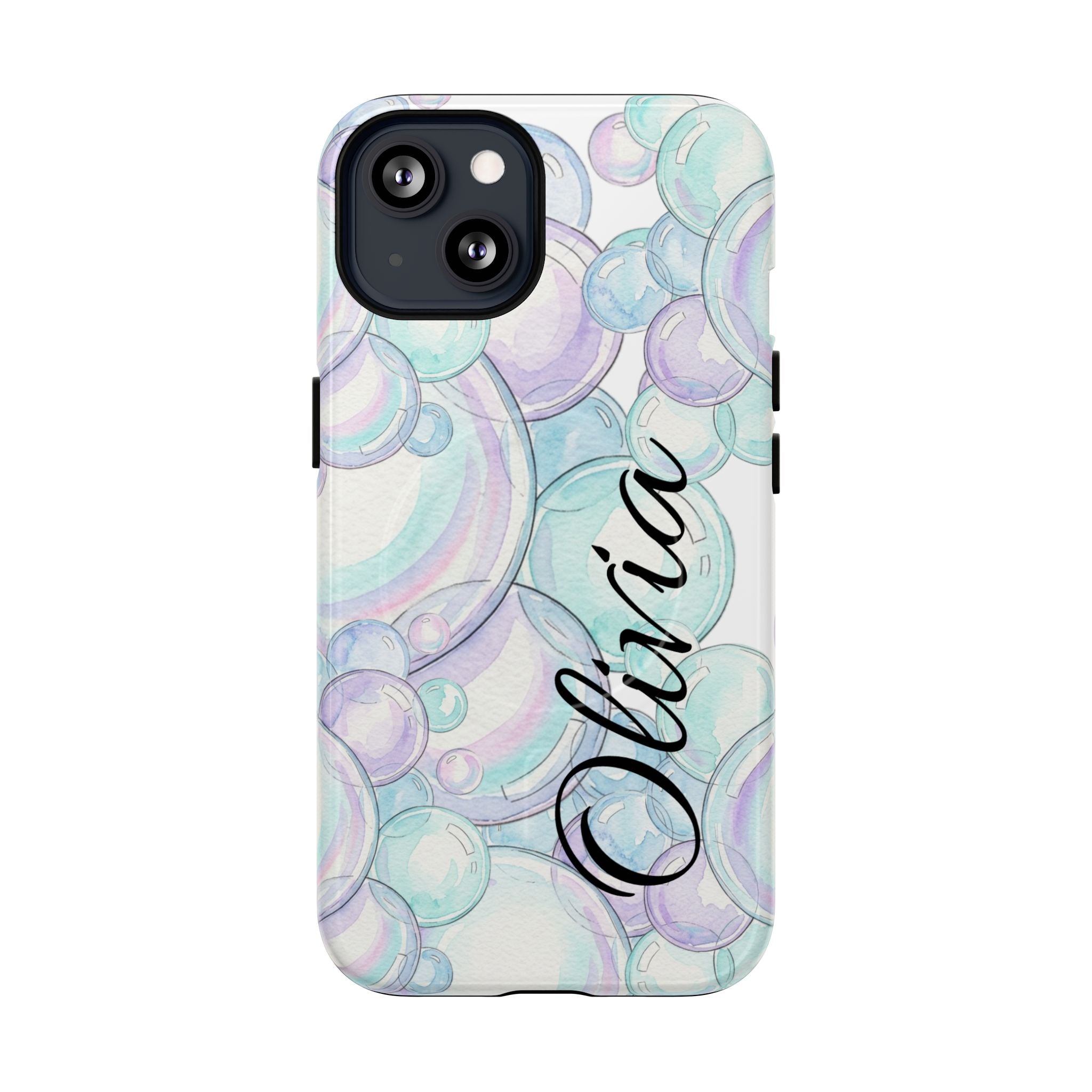 Watercolor Bubbles Magnetic Phone Case - Personalizable