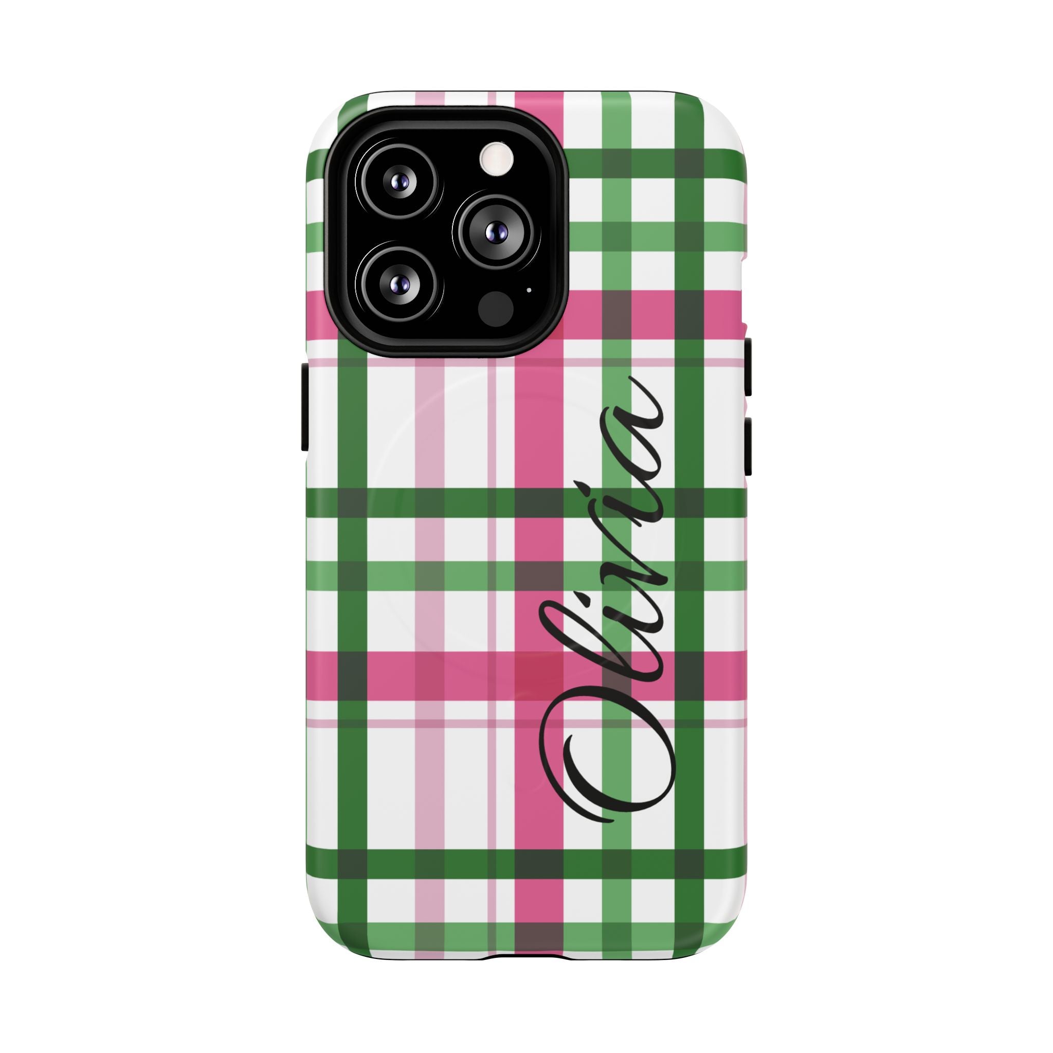 Pink & Green Pattern Magnetic Phone Case — Tough Protective Case