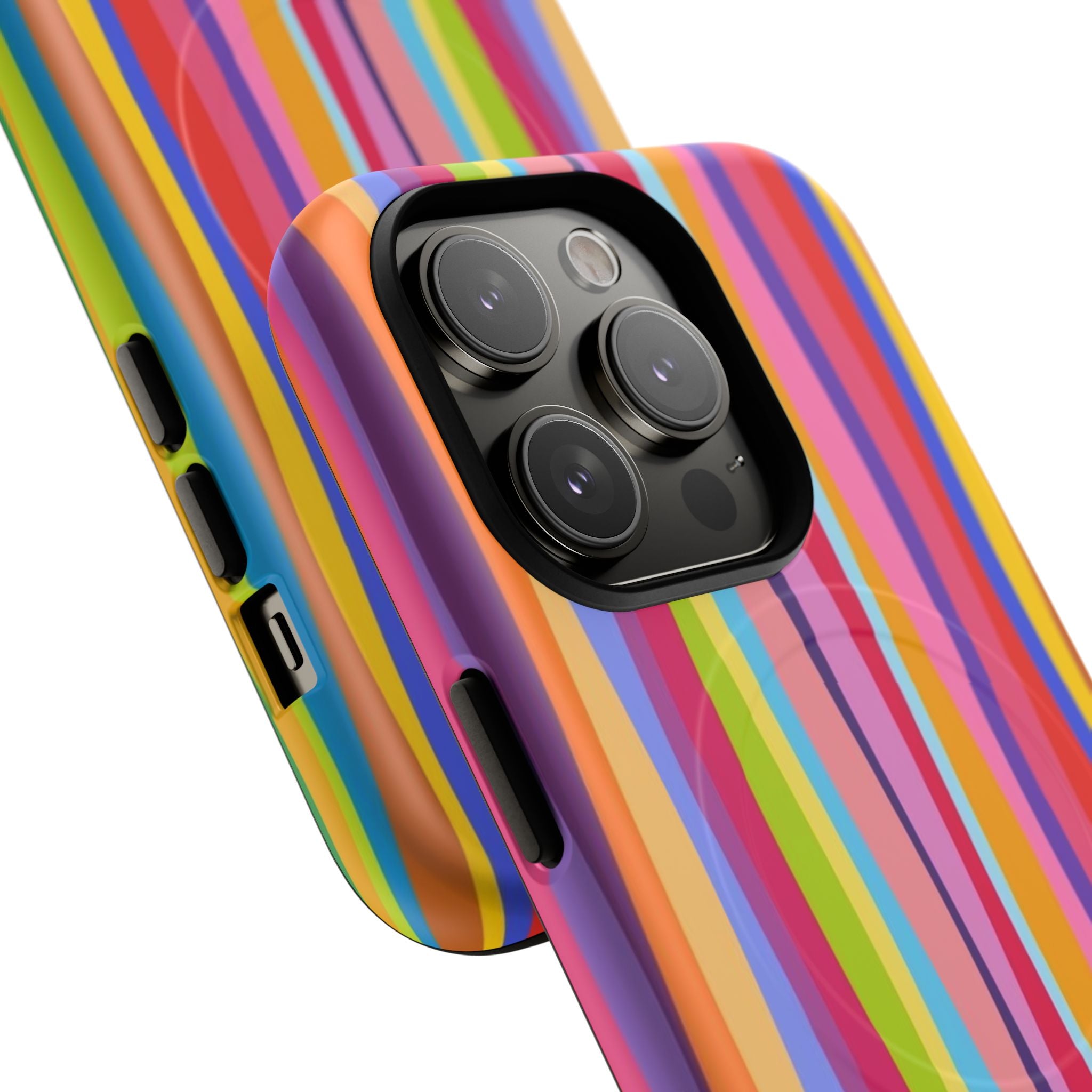 Colorful Stripes Tough Magnetic Case Protective Phone Case with Custom Stripe Design