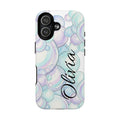 Watercolor Bubbles Magnetic Phone Case - Personalizable
