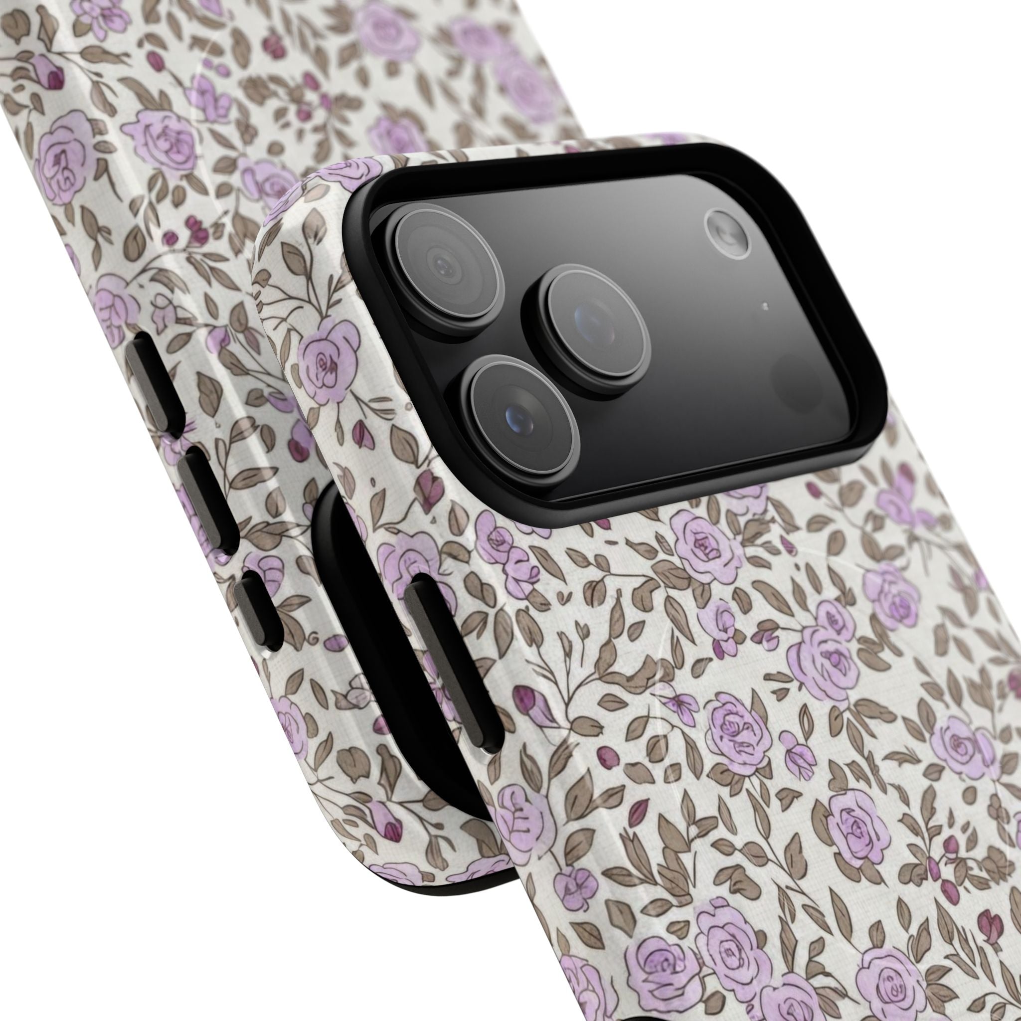 Personalized Lavender Floral iPhone Case — Tough Magnetic Protective Case