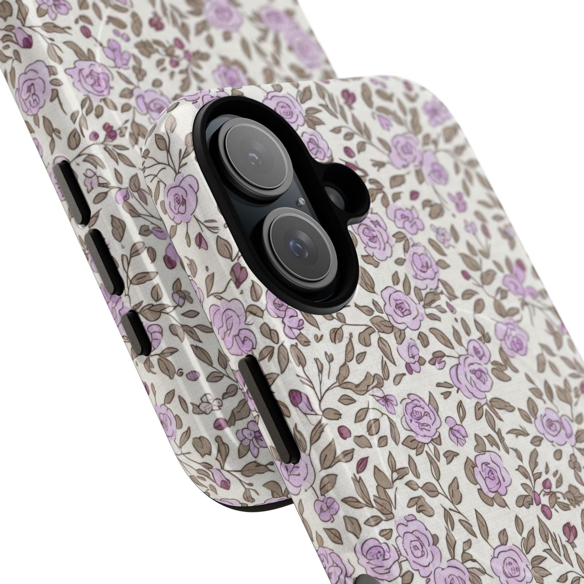 Personalized Lavender Floral iPhone Case — Tough Magnetic Protective Case