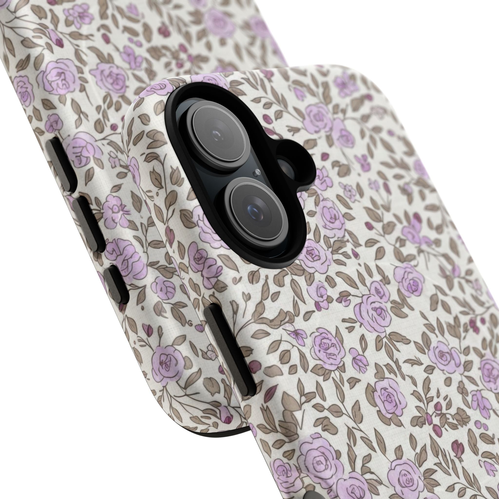 Personalized Lavender Floral Tough Magnetic Case