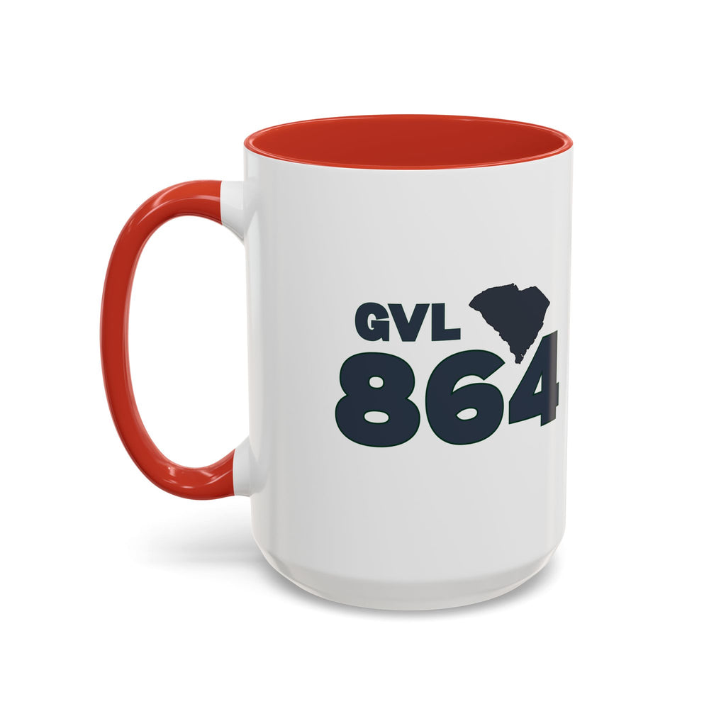 Greenville SC Accent Coffee Mug  GVL 864 Greenville South Carolina 11 and 15oz