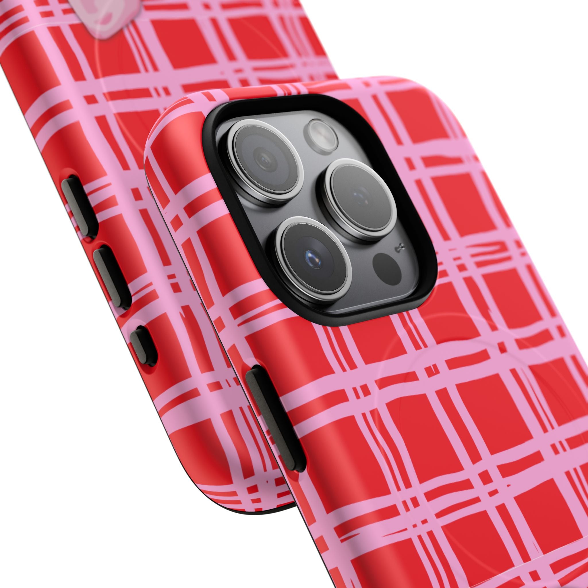Pink Bow Red & Pink Pattern Tough Magnetic Case