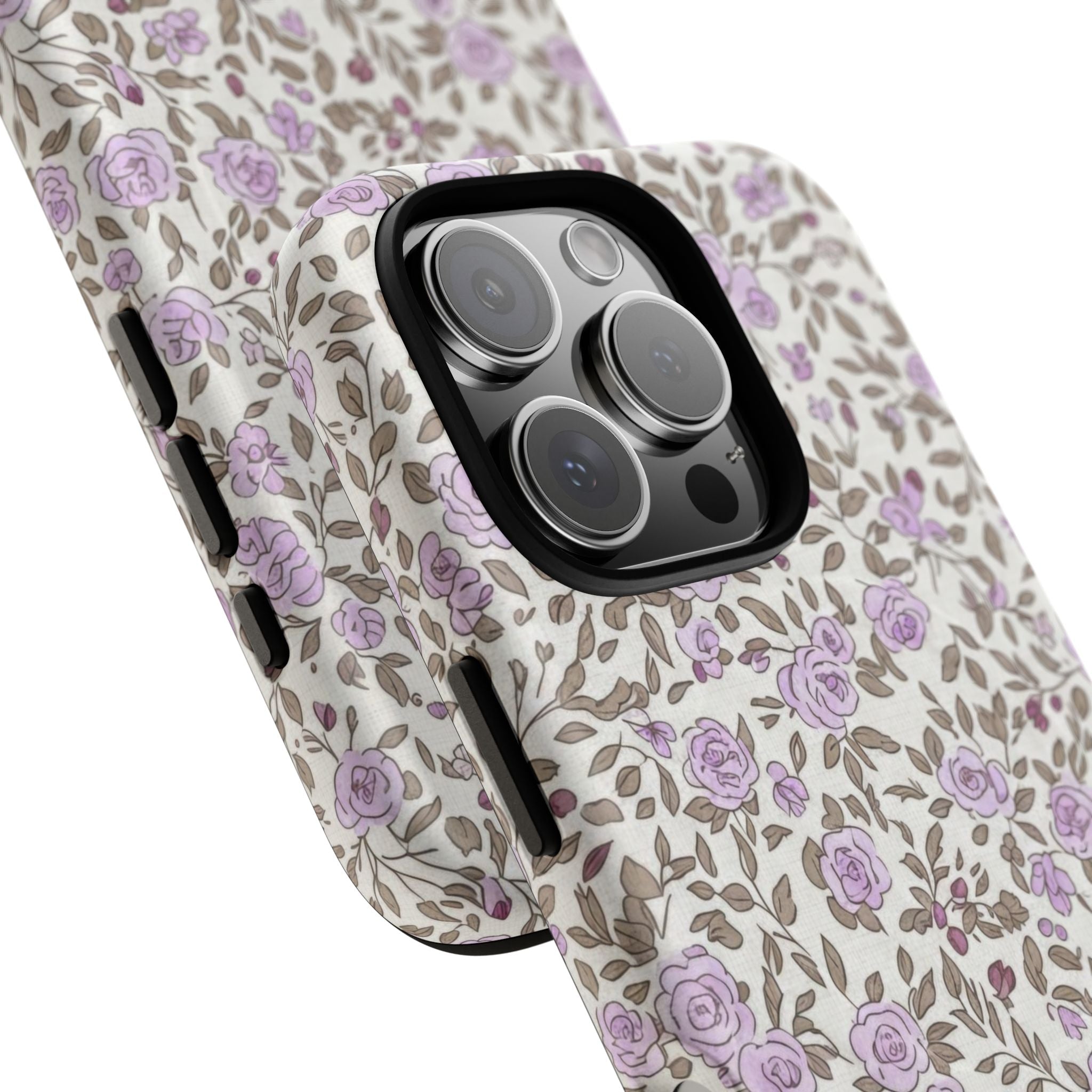 Personalized Lavender Floral Tough Magnetic Case