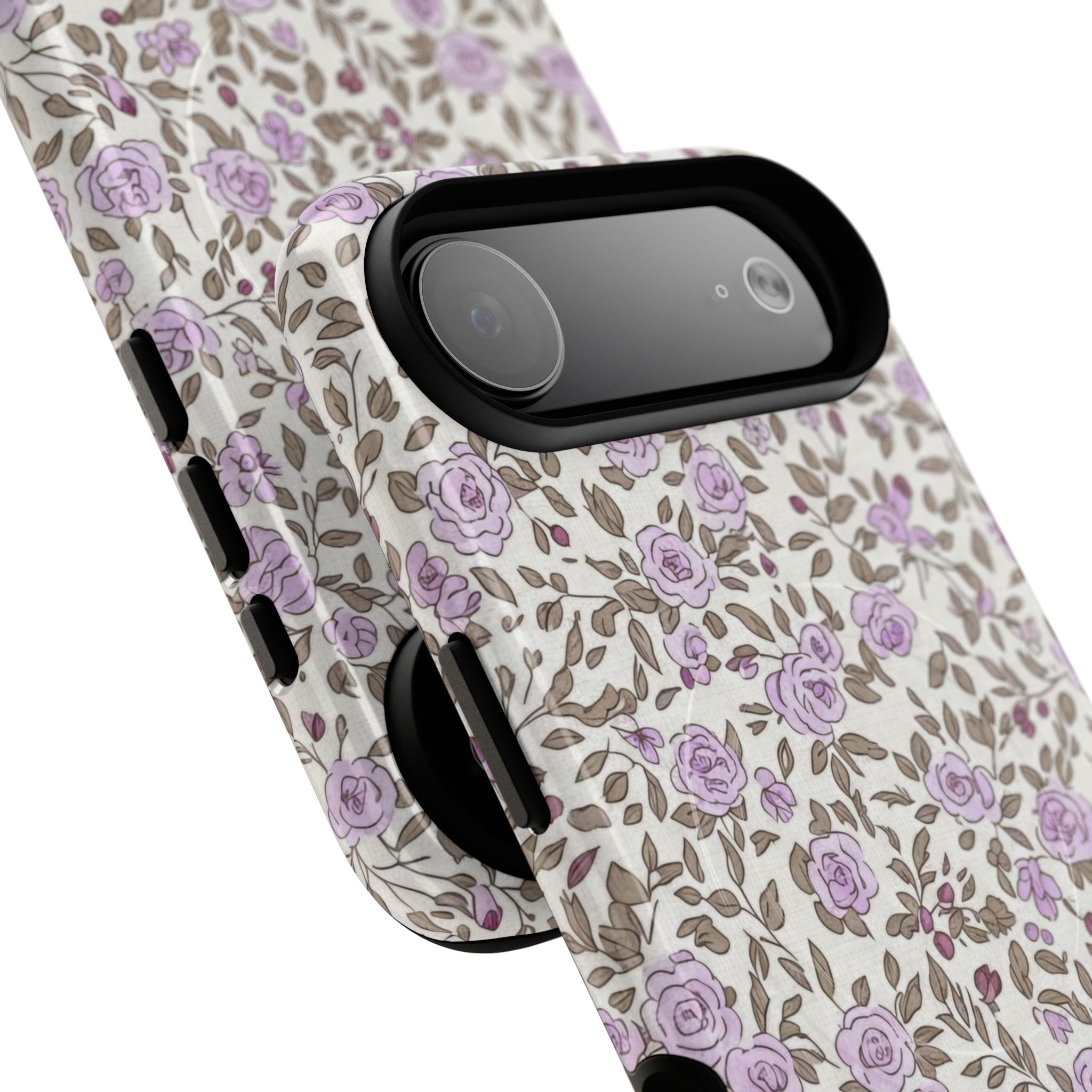 Personalized Lavender Floral Tough Magnetic Case