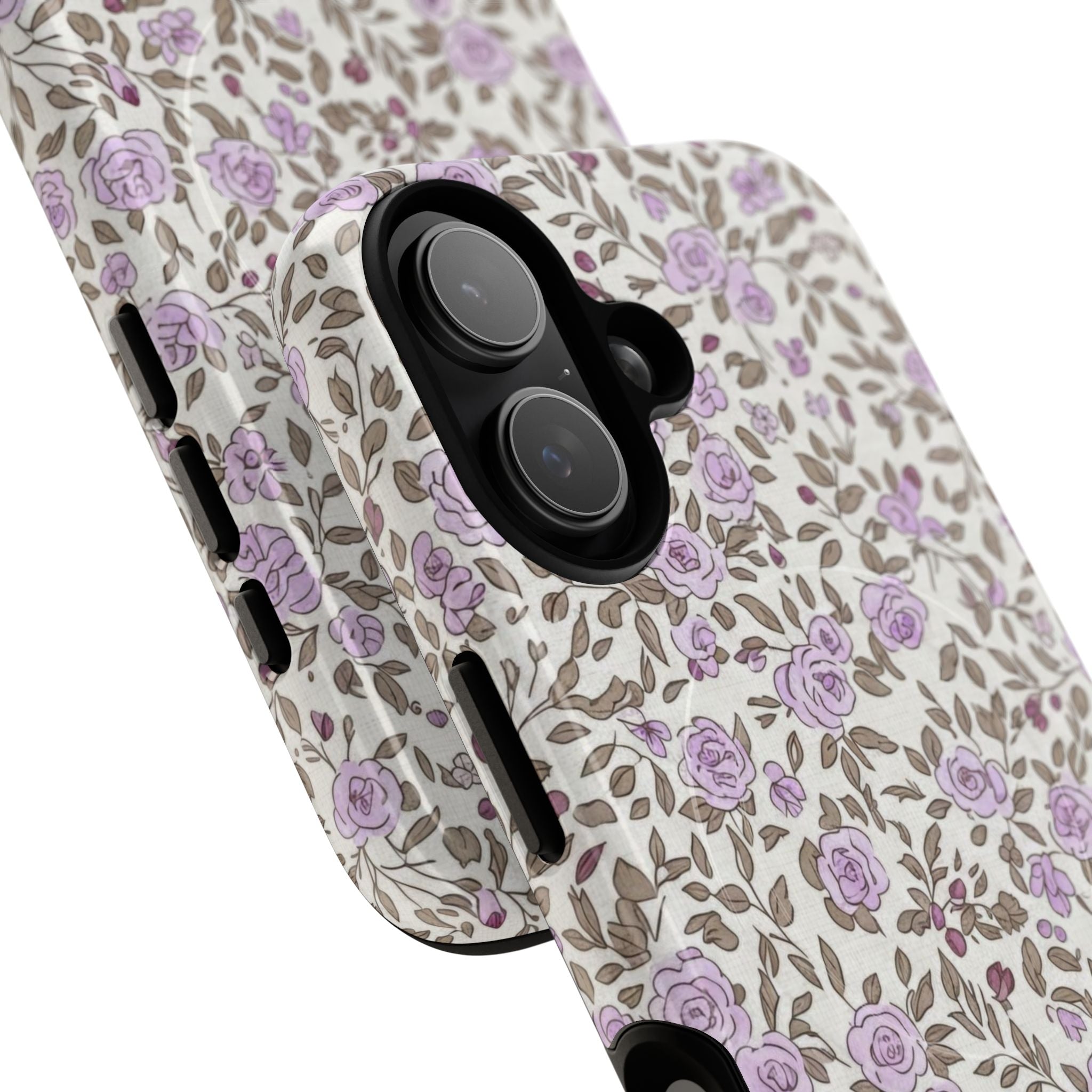Personalized Lavender Floral Tough Magnetic Case