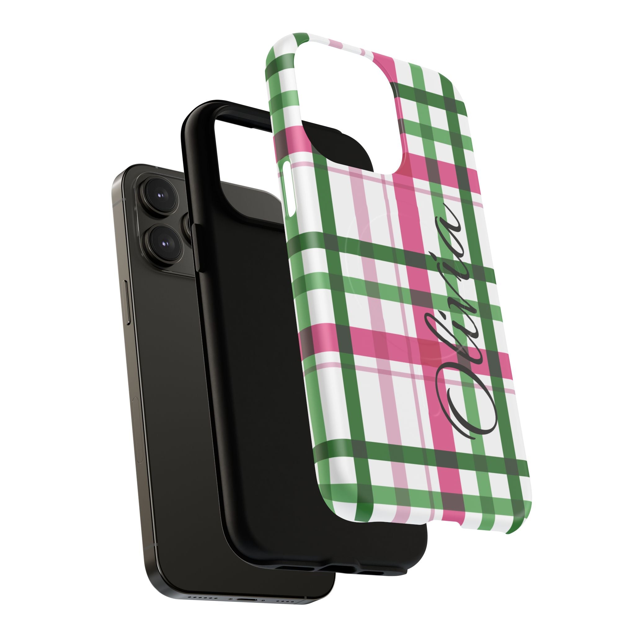 Pink & Green Pattern Magnetic Phone Case — Tough Protective Case