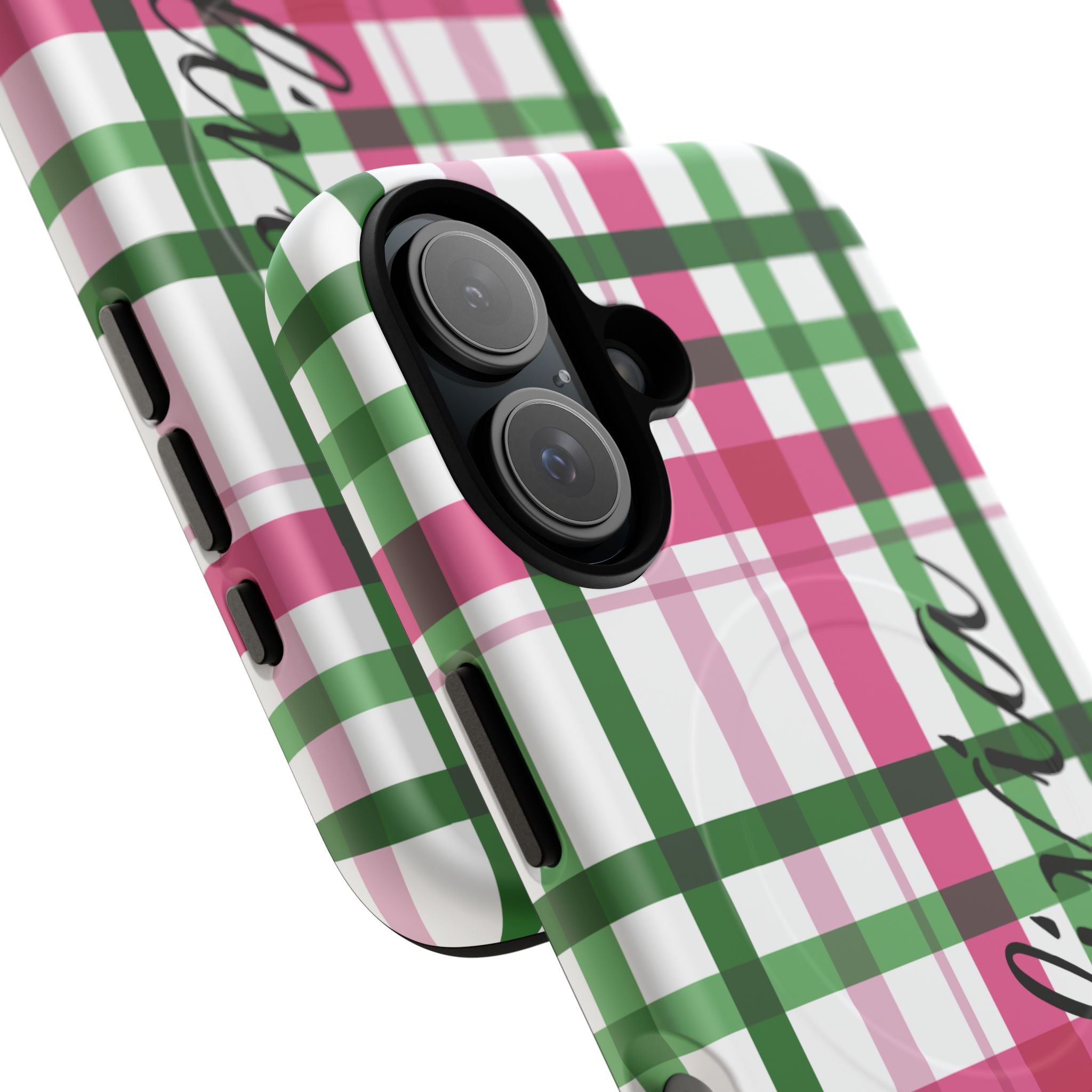Pink & Green Pattern Magnetic Phone Case — Tough Protective Case