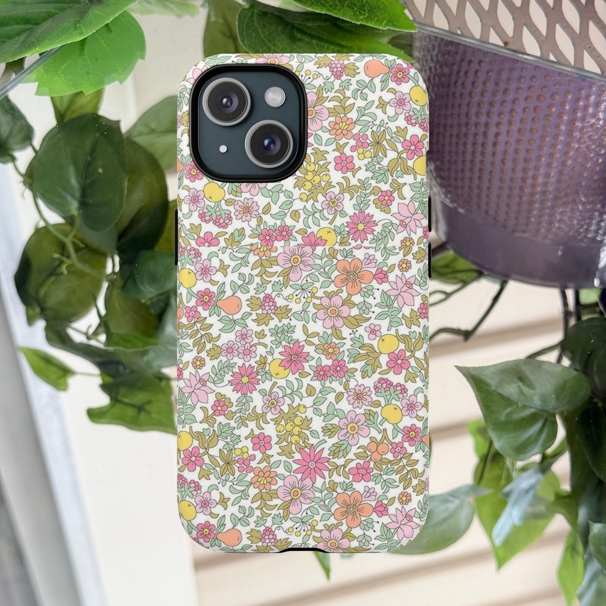 Colorful Floral Magnetic Phone Case — Tough Protective Phone Case