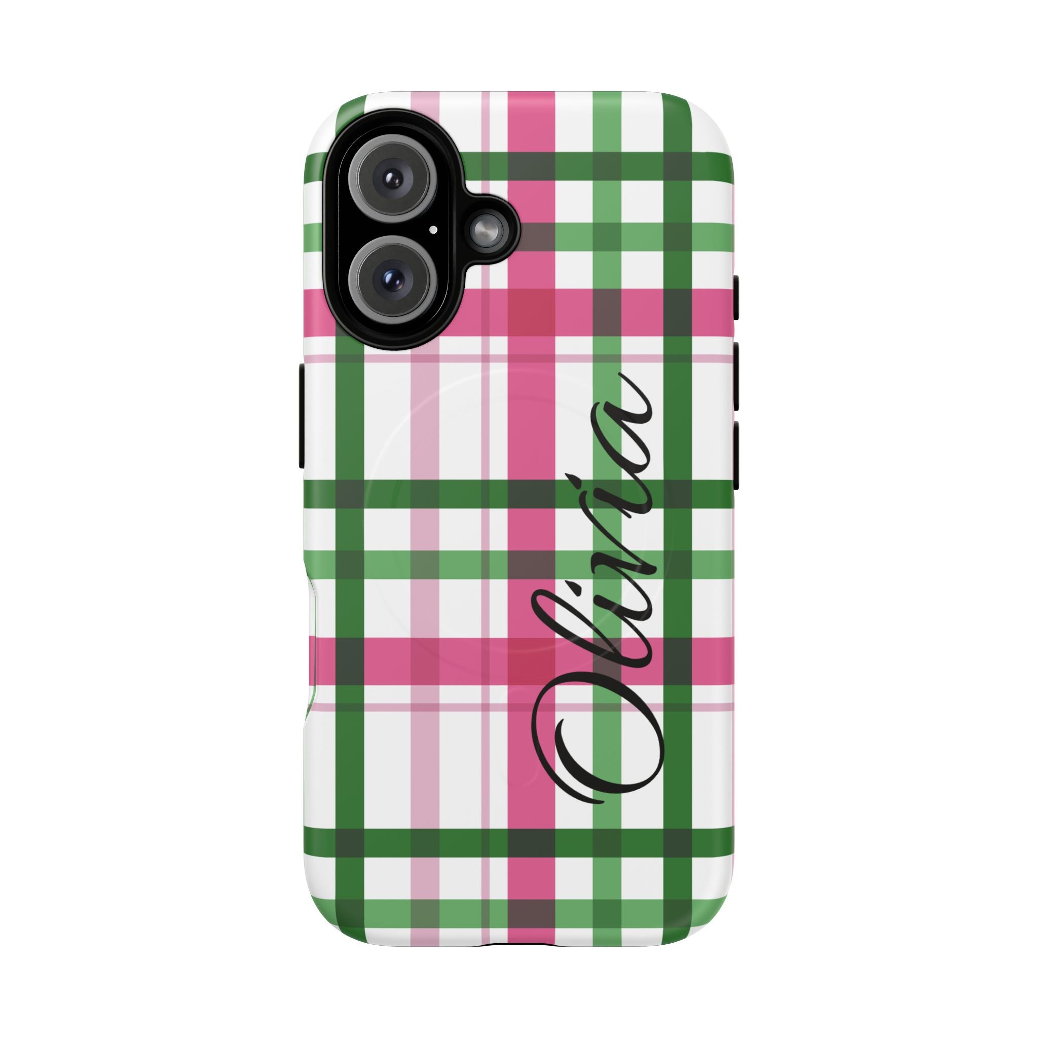 Pink & Green Pattern Magnetic Phone Case — Tough Protective Case